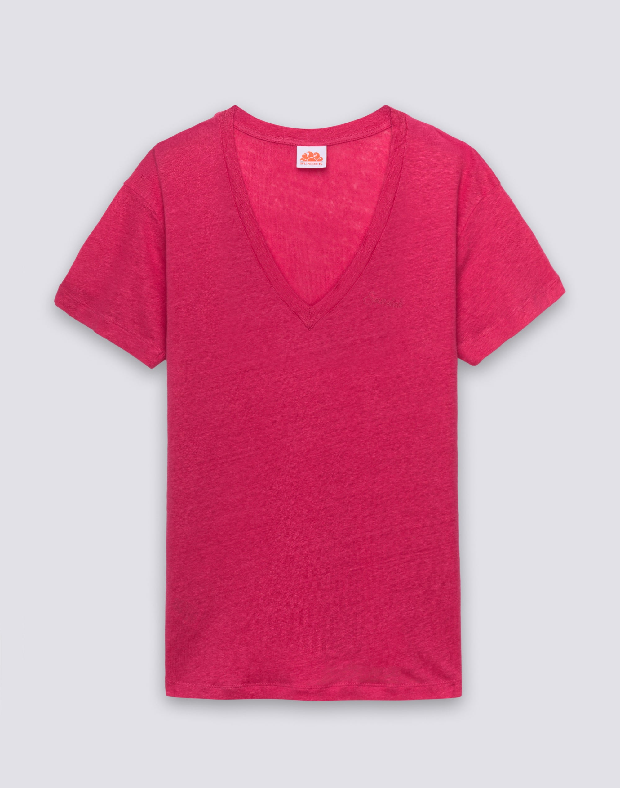 sundek-t-shirt-donna-a-mezze-maniche-in-lino image 1