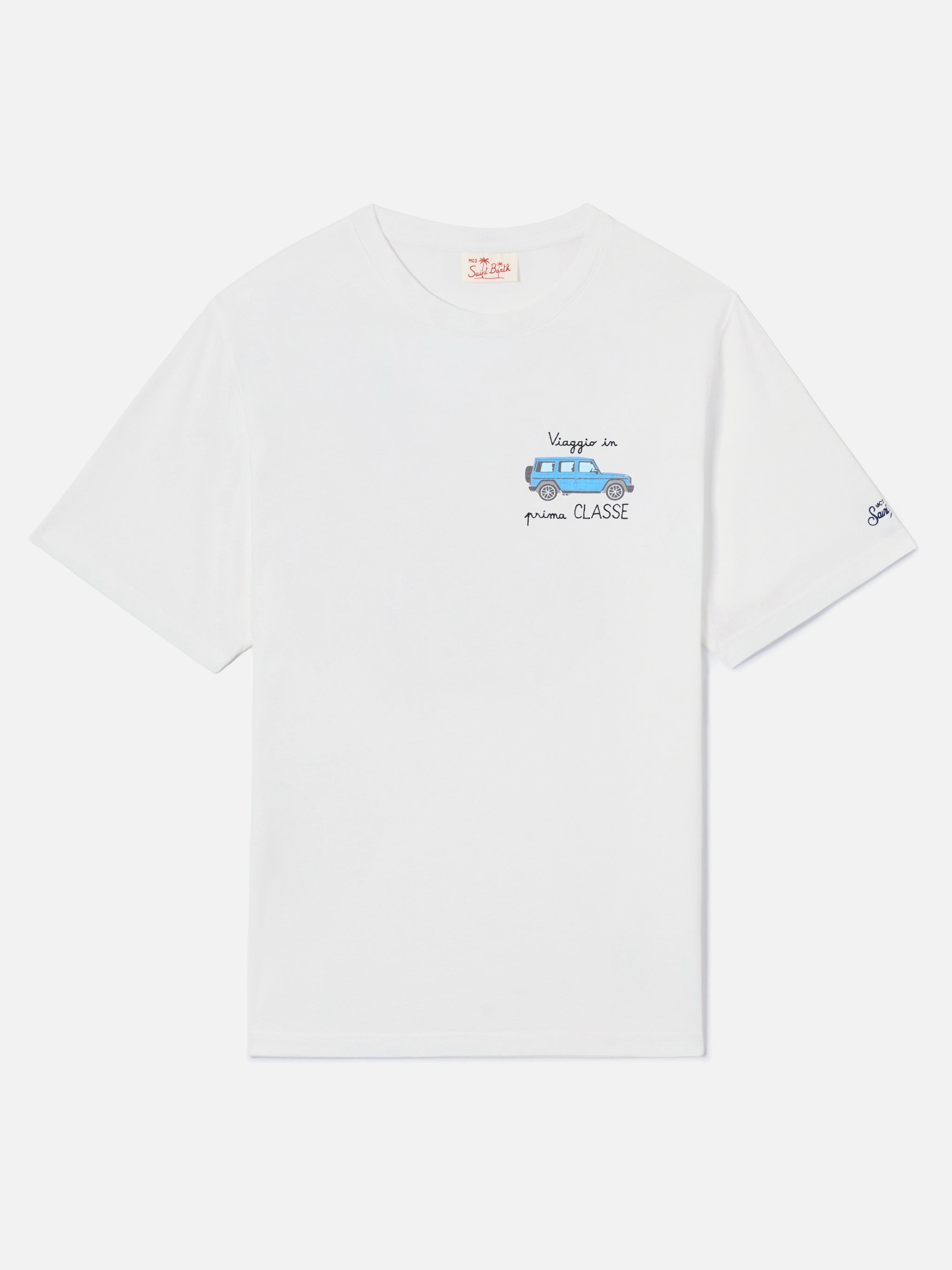 mc2-saint-barth-portofino-t-shirt-bianca-uomo-cotone-ricamo-viaggio-in-prima-cla image 5