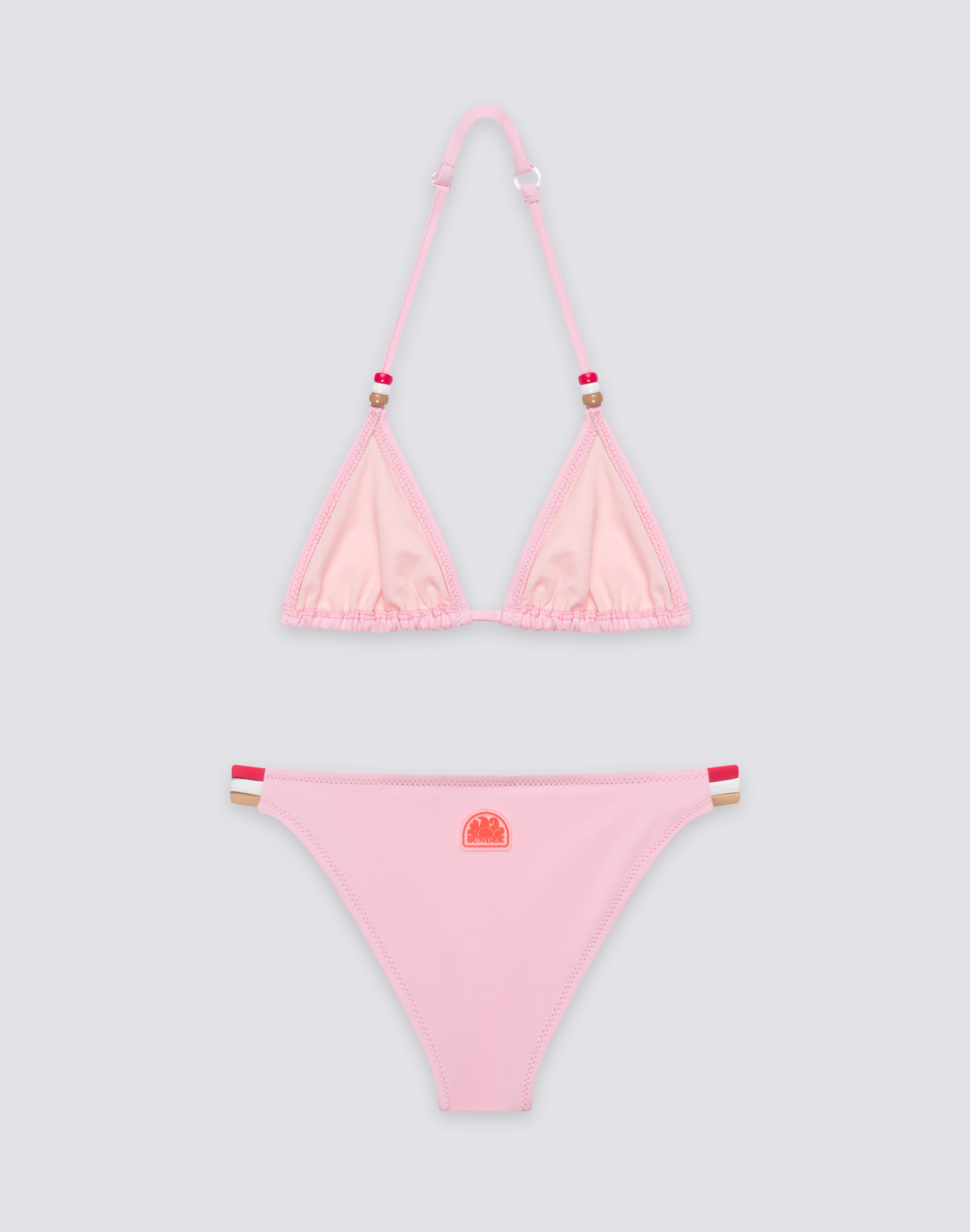 sundek-gb00knl30rb-bikini-bambina-mini-jennifer-triangolo-con-perline image 2