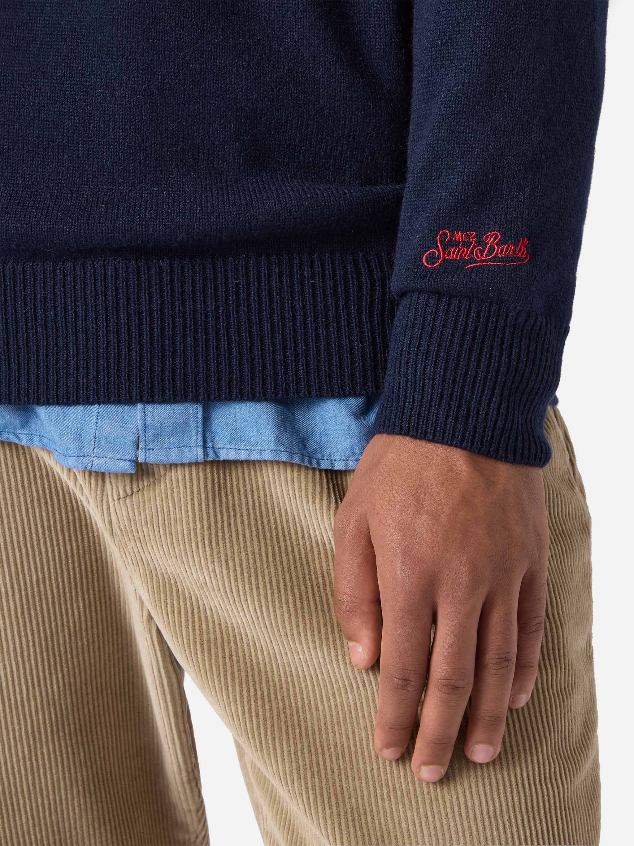 mc2-saint-barth-maglione-heron-uomo-blu-poste-cortina-misto-cashmere image 4