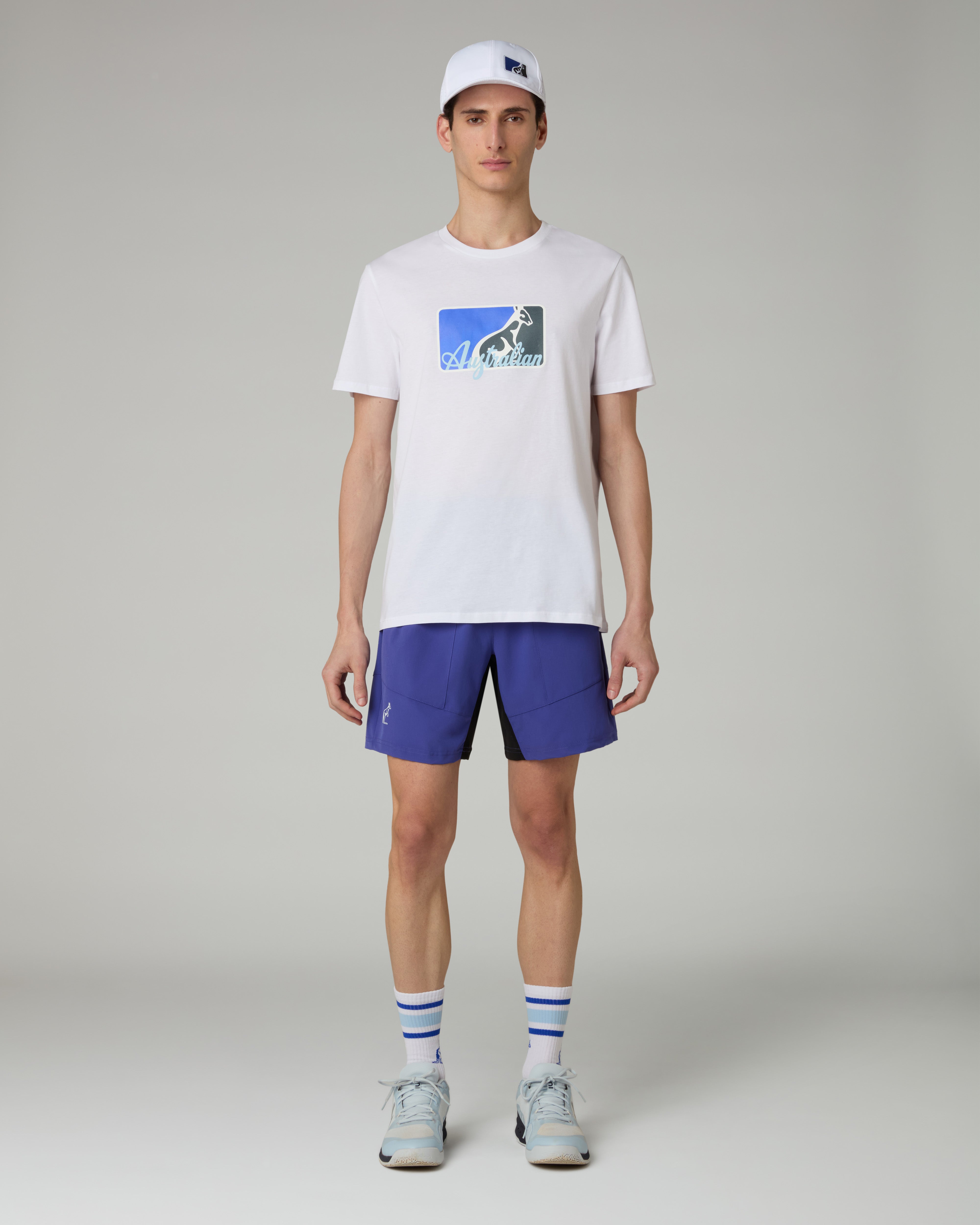 australian-league-cotton-t-shirt-maglietta-tennis-bianca-stampa-petto image 2