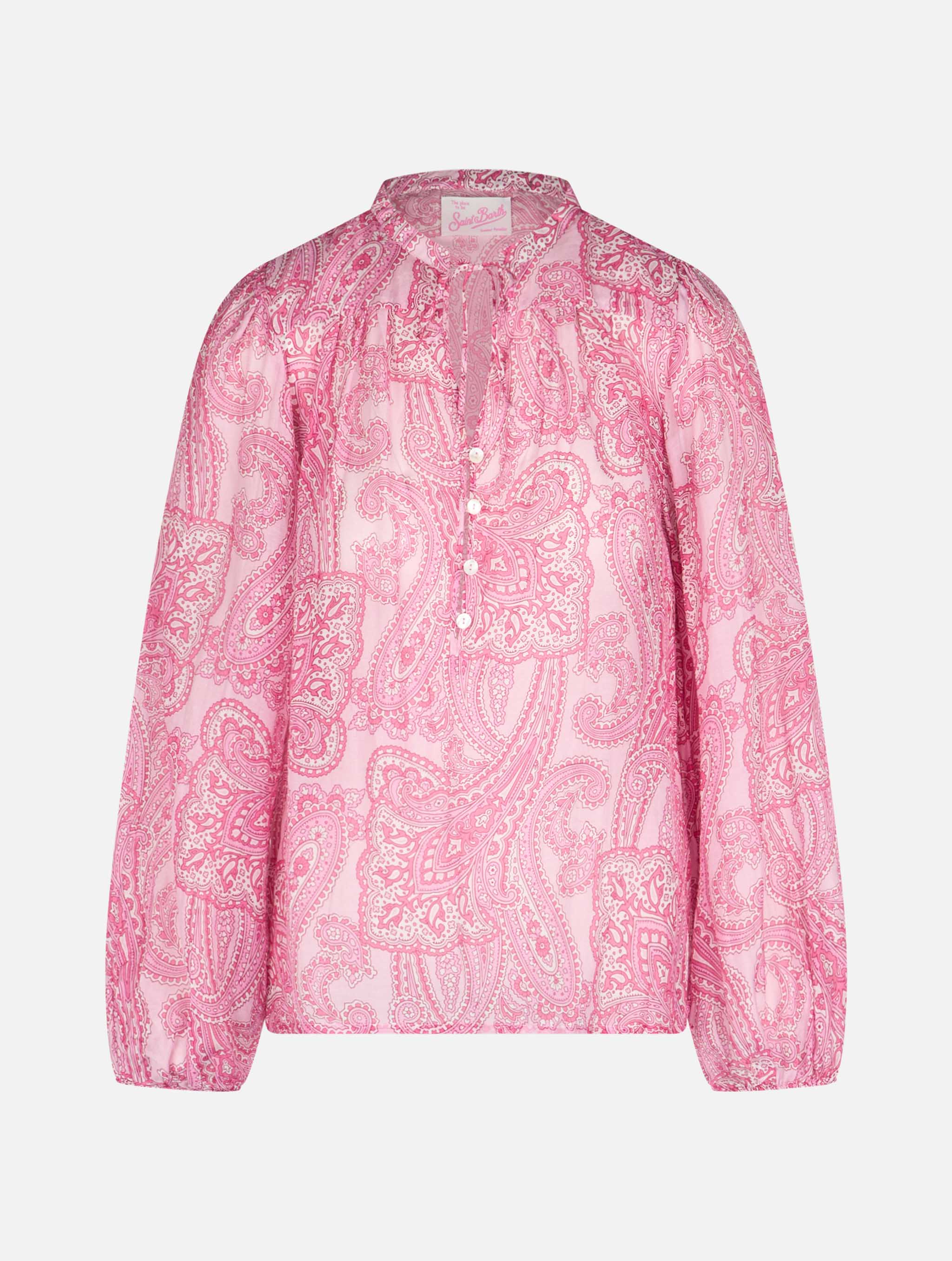 mc2-saint-barth-harper-blusa-in-voile-di-seta-paisley image 1