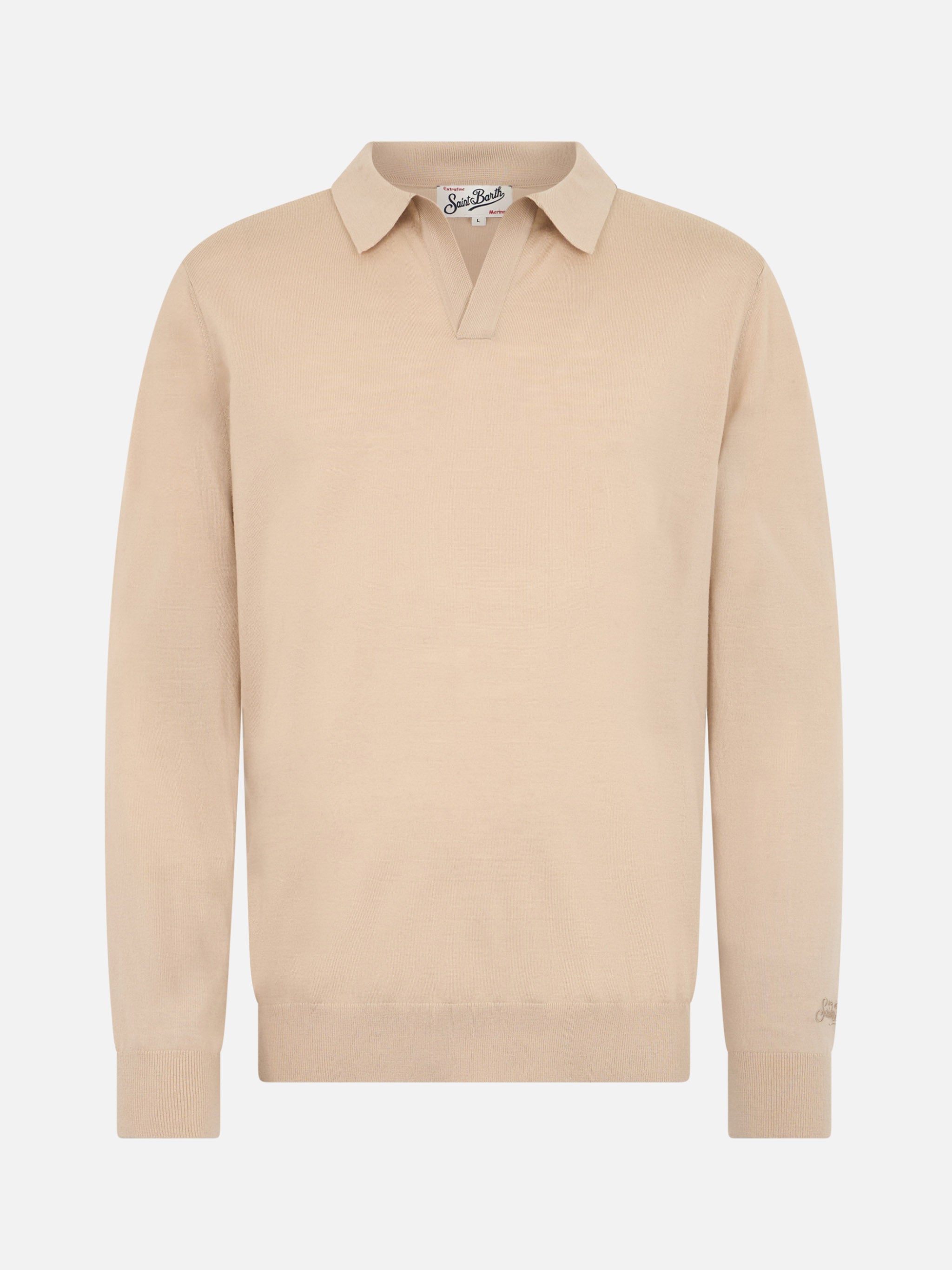 mc2-saint-barth-covent-polo-uomo-100-lana-merino-beige image 4