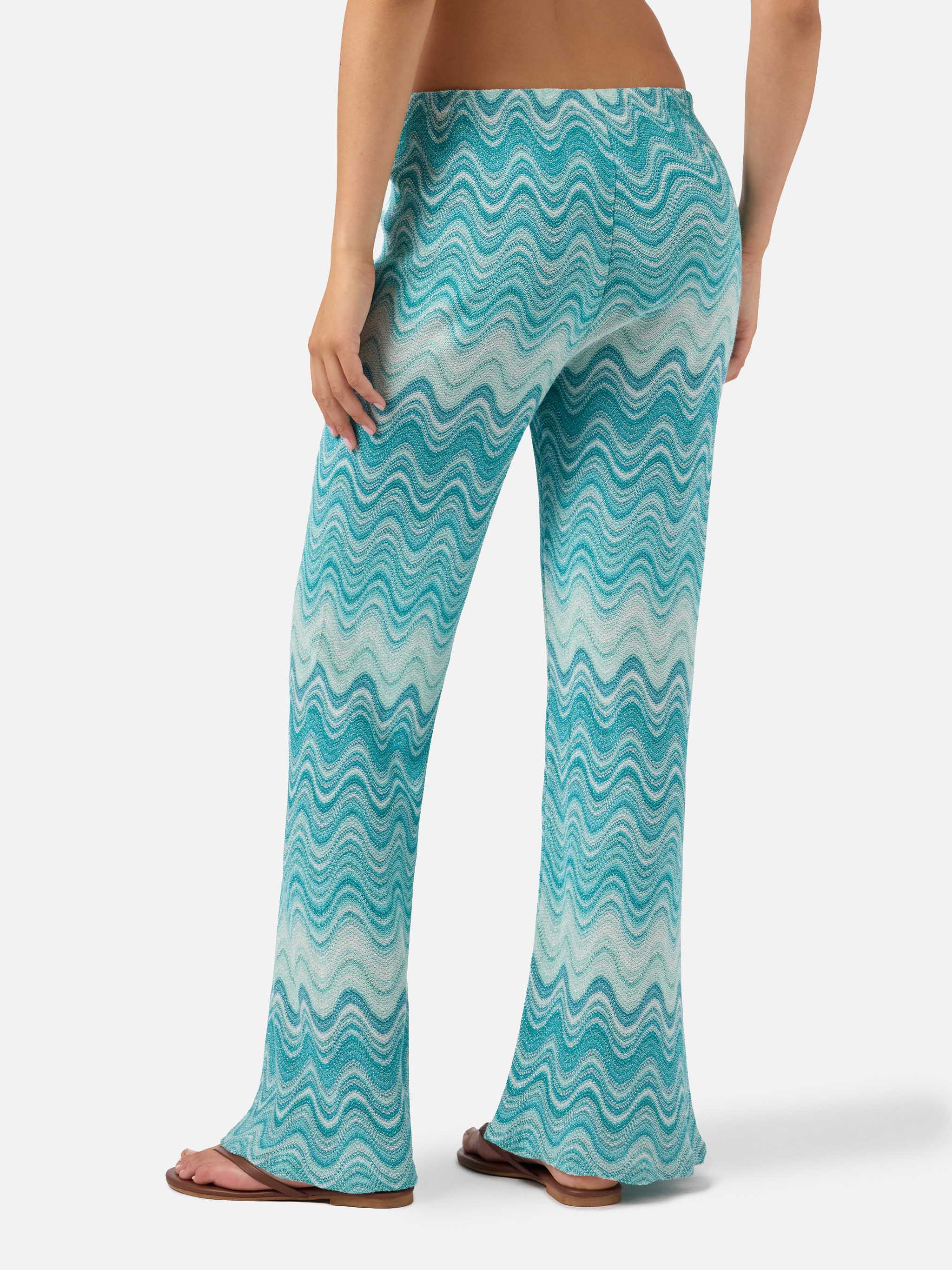mc2-saint-barth-pantalone-lungo-donna-amalia-in-raschel-degrad-verde-acqua image 6