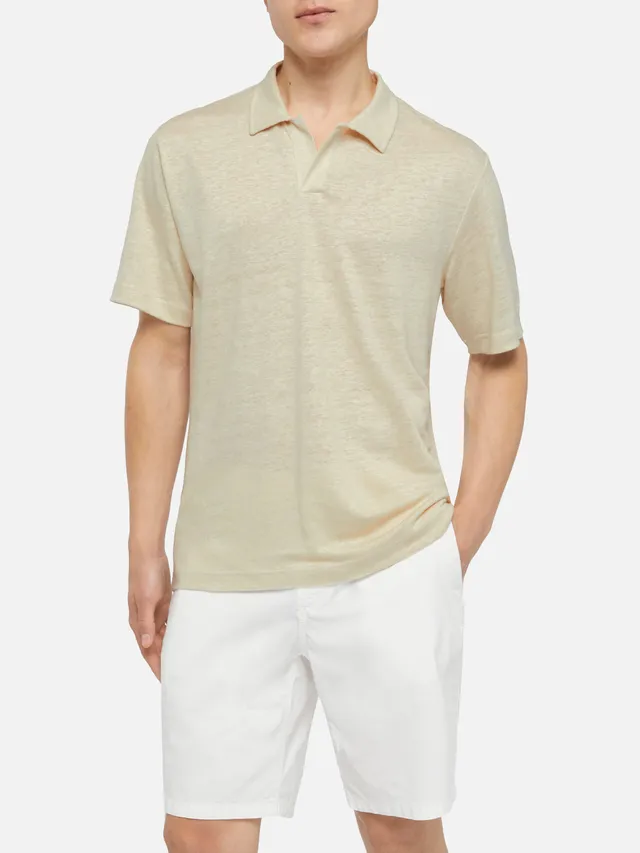 mc2-saint-barth-polo-fraser-in-lino-bianco-panna-senza-bottoni image 1