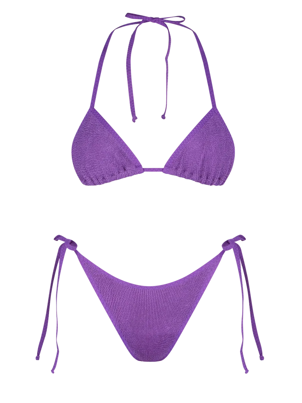 mc2-saint-barth-bikini-donna-leah-triangolo-crinkle-viola-con-laccetti image 1