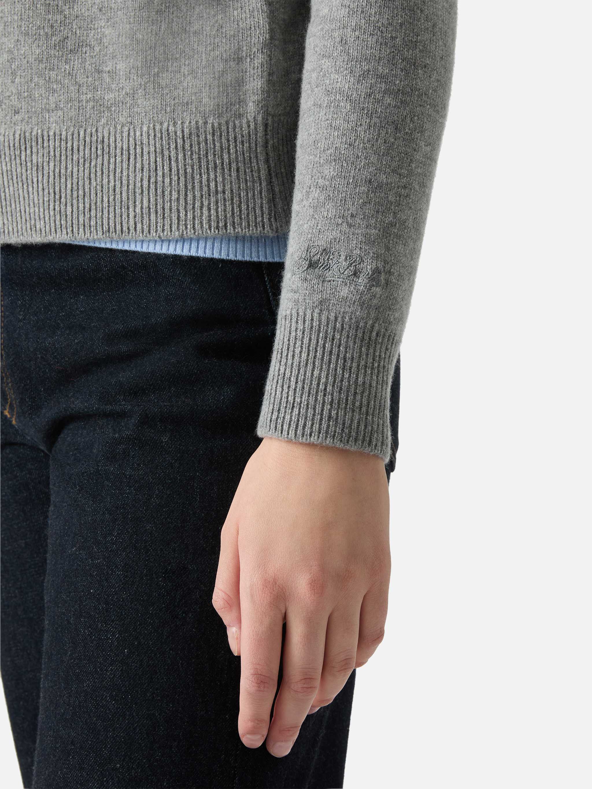 mc2-saint-barth-maglione-new-queen-donna-girocollo-jacquard-grigio-cashmere image 4