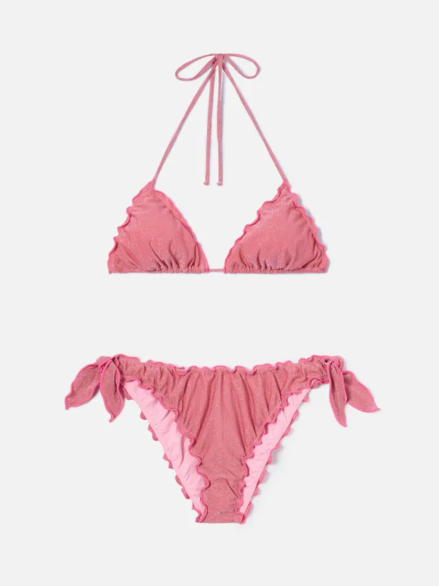 mc2-saint-barth-bikini-sagittarius-moon-triangolo-in-lurex-rosa image 1