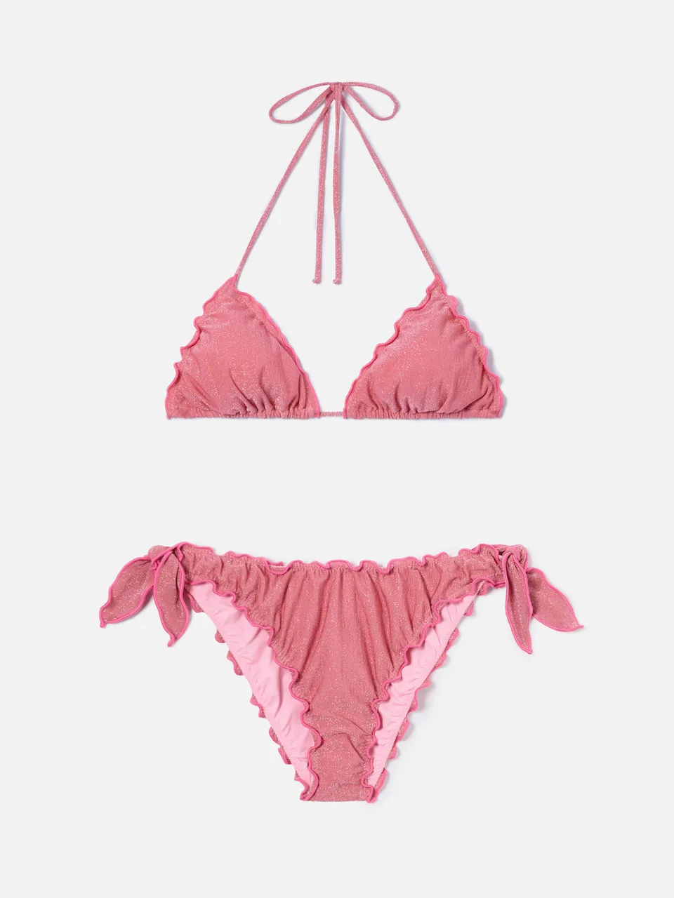 mc2-saint-barth-bikini-sagittarius-moon-triangolo-in-lurex-rosa image 1