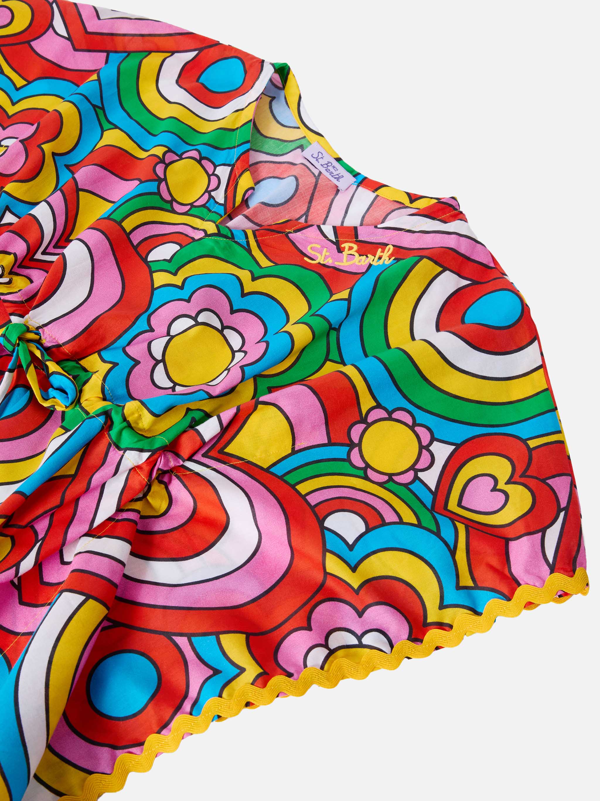 mc2-saint-barth-poncho-bambina-kate-multicolore-in-cotone image 3