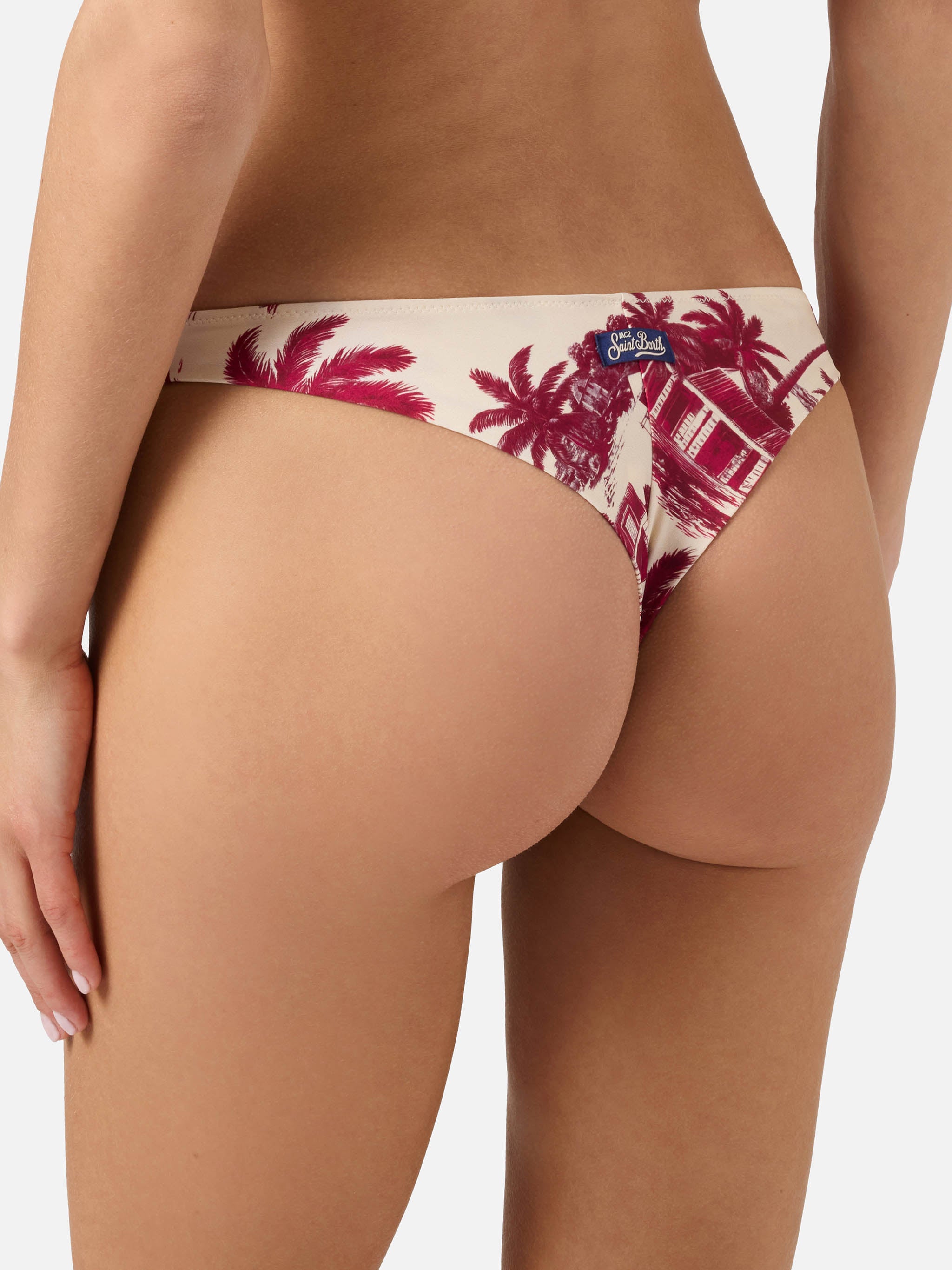 mc2-saint-barth-naomi-slip-mare-brasiliana-toile-de-jouy-bordeaux image 2