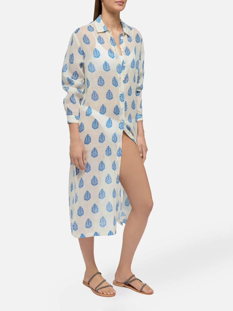 mc2-saint-barth-adeline-abito-maxi-camicia-donna-stampa-paisley image 1