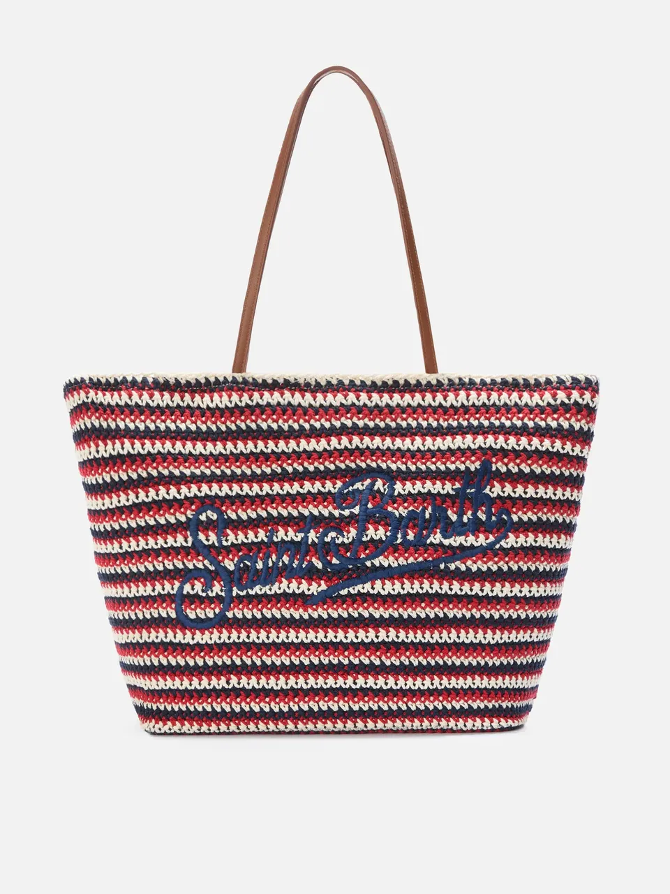mc2-saint-barth-crochet-tote-bag-mare-blu-rosso-logo image 1