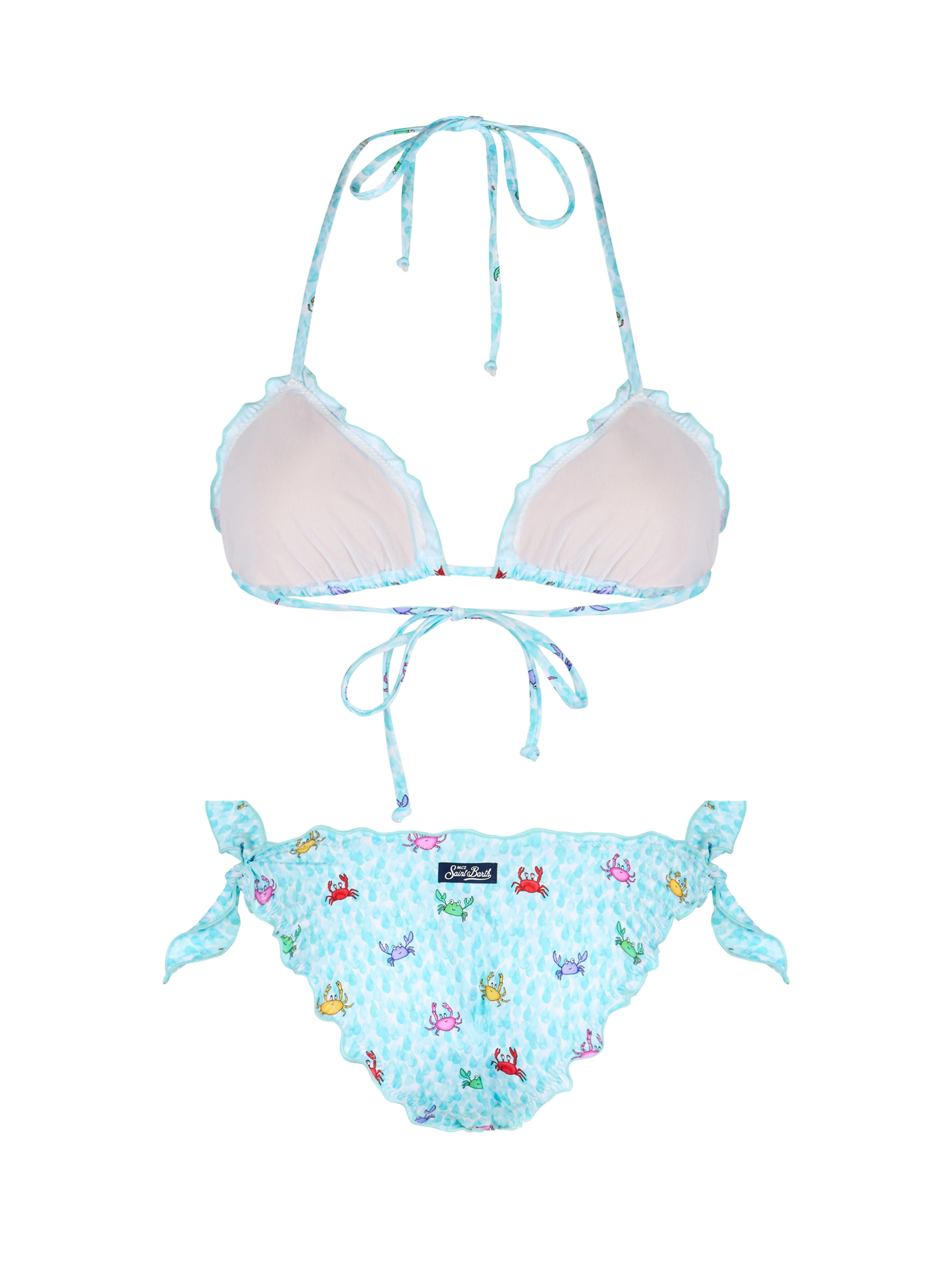 mc2-saint-barth-bikini-donna-sarius-triangolo-stampa-granchio-multicolor image 3