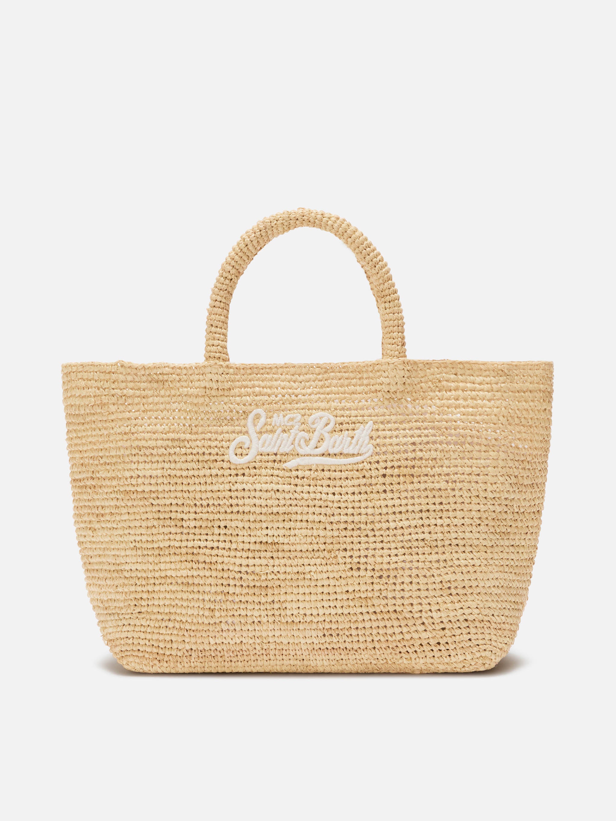 mc2-saint-barth-beach-medium-borsa-in-raffia-naturale-con-logo-ricamato image 1