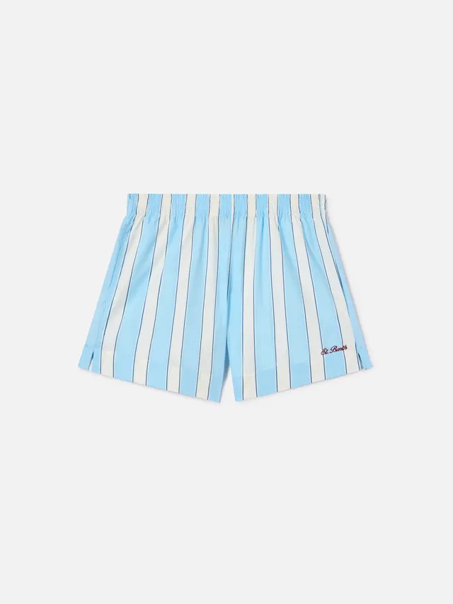mc2-saint-barth-meave-shorts-donna-in-cotone-a-righe-azzurre-2 image 1