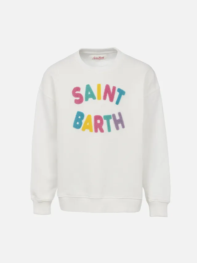 mc2-saint-barth-felpa-da-bambina-briony-con-patch-saint-barth-in-spugna-multicol image 1