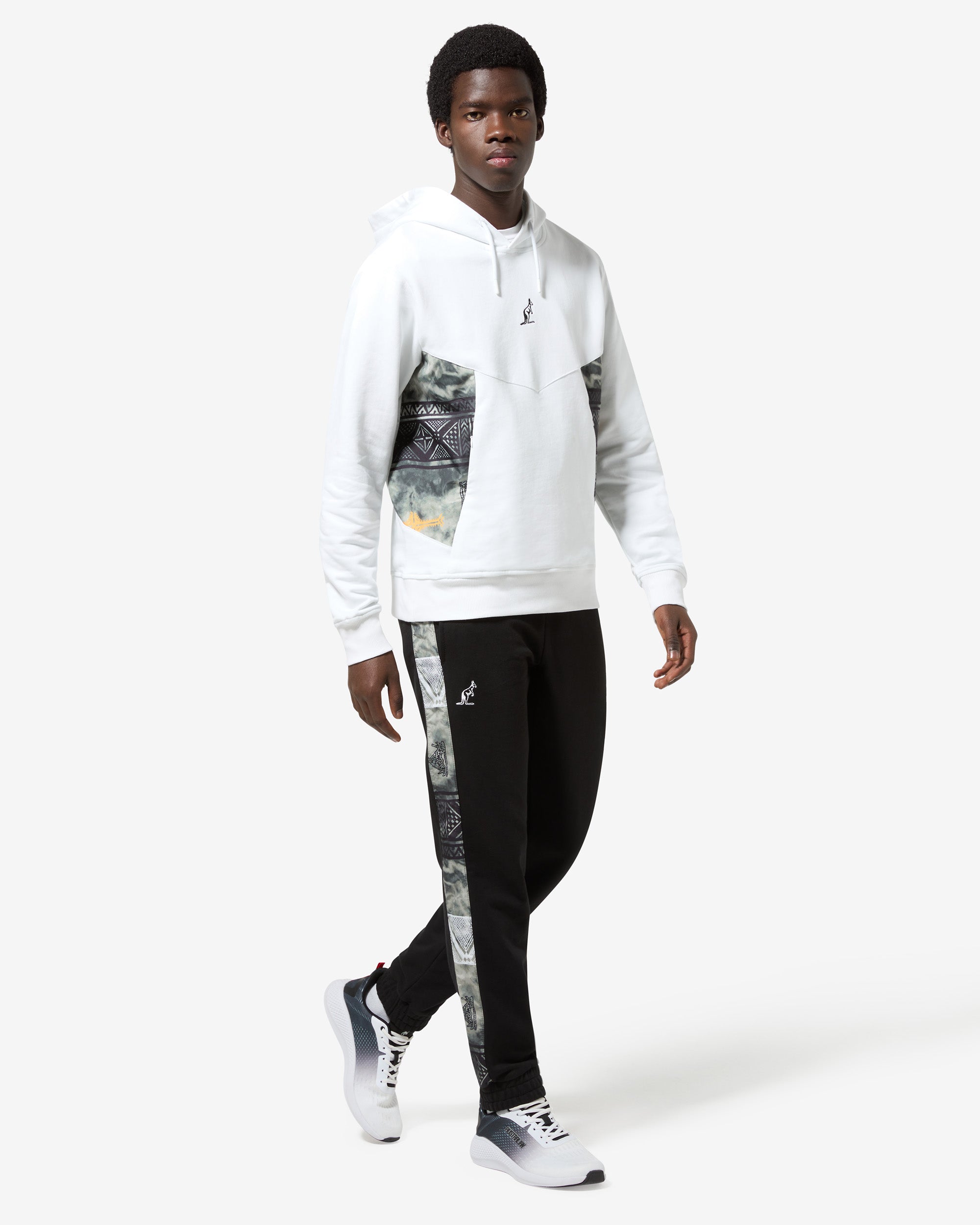 australian-ethnic-hoodie-felpa-in-cotone-con-cappuccio-coulisse-e-stampa-smash image 2
