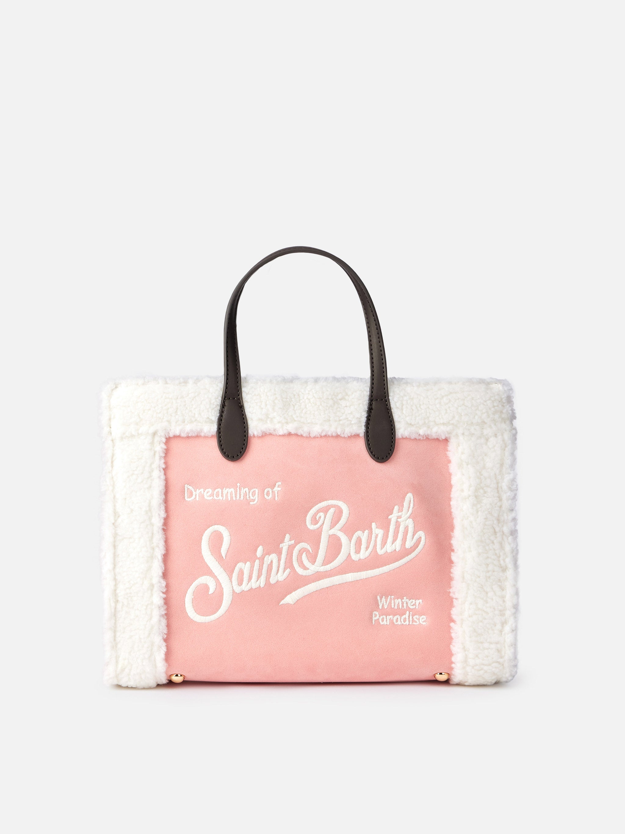 mc2-saint-barth-borsa-vivian-shopper-tote-rosa-con-dettagli-in-sherpa image 1