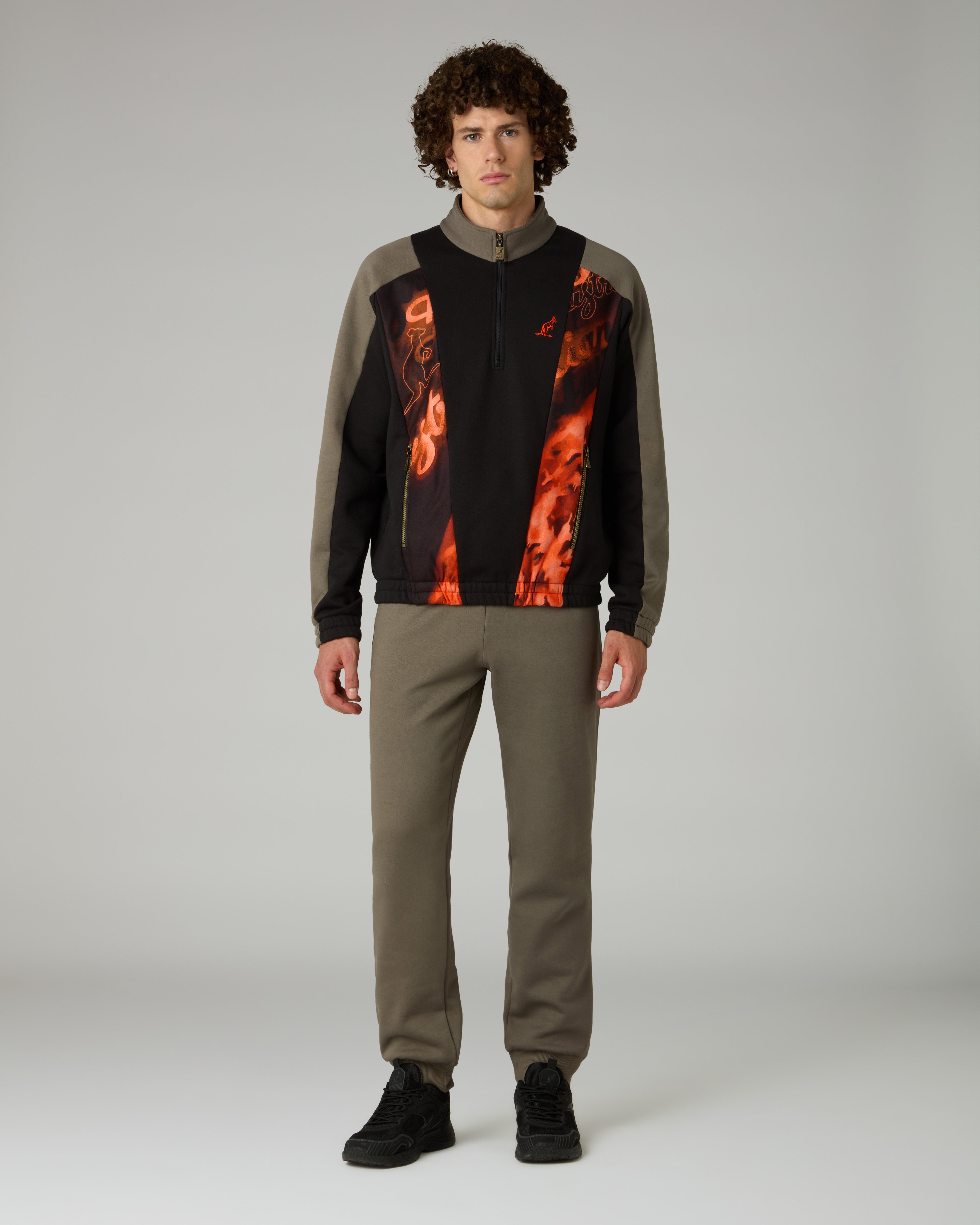 australian-rust-felpa-mezza-zip-heritage-nero image 2