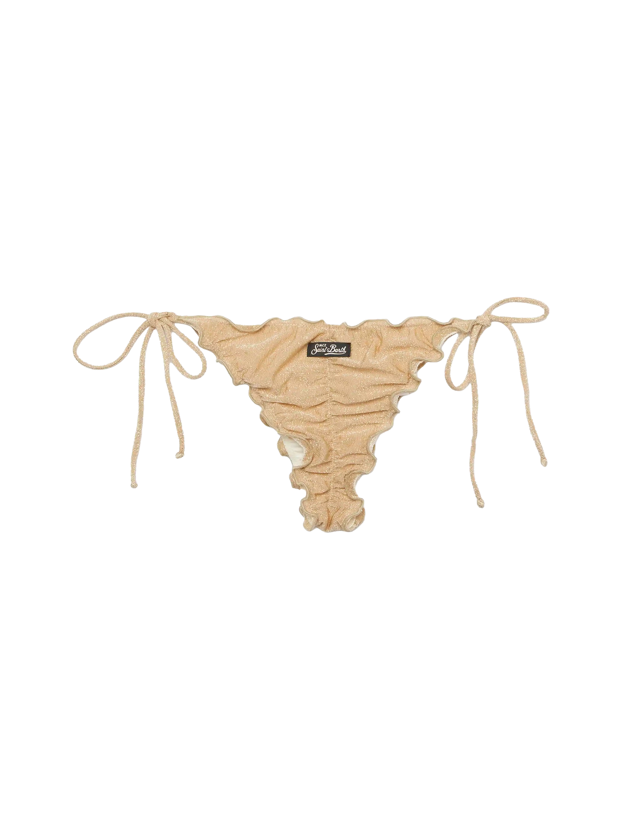 slip-mare-mc2-saint-barth-miami-in-lurex-oro-con-taglio-sgambato image 2