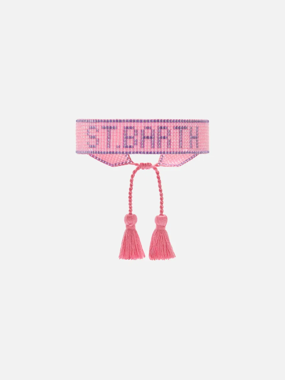 mc2-saint-barth-bracciale-peabc001-tessuto-rosa-e-viola-con-lettering-perline image 1