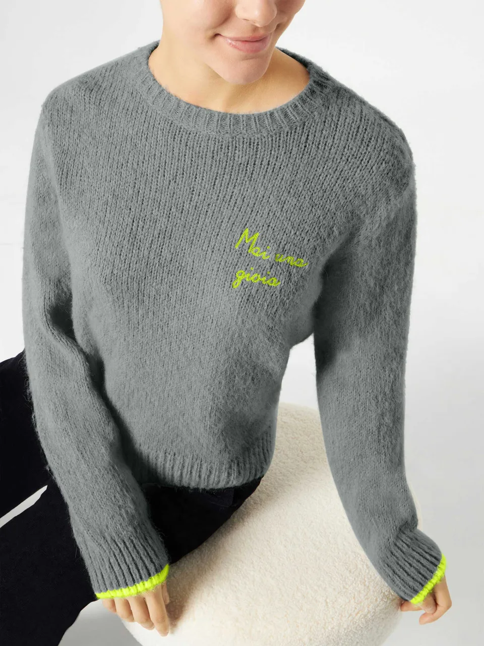 mc2-saint-barth-maglia-new-queen-effetto-brushed-grigio-con-ricamo-da-donna image 1