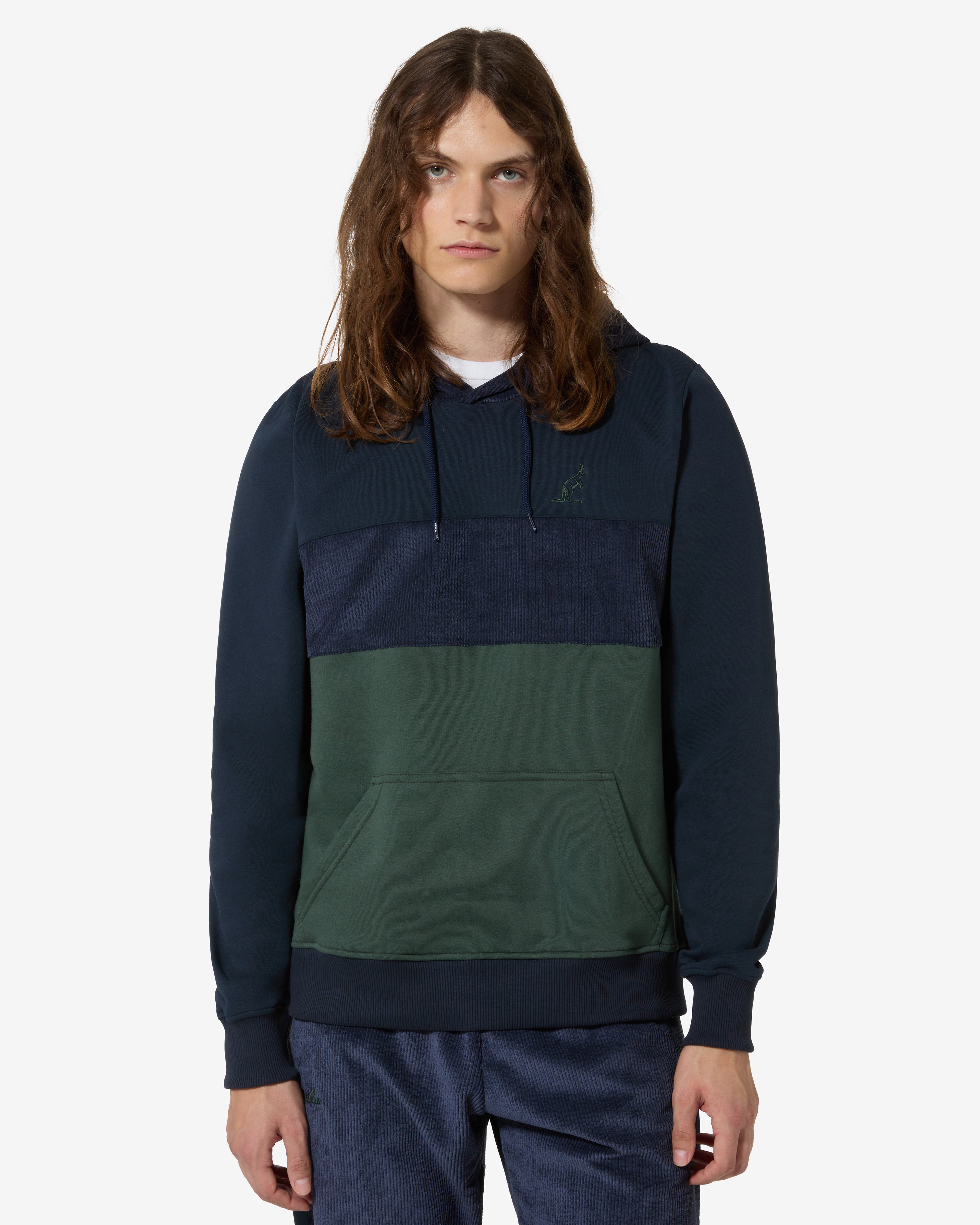 australian-style-hoodie-felpa-corduroy-blu-navy-con-cappuccio image 1