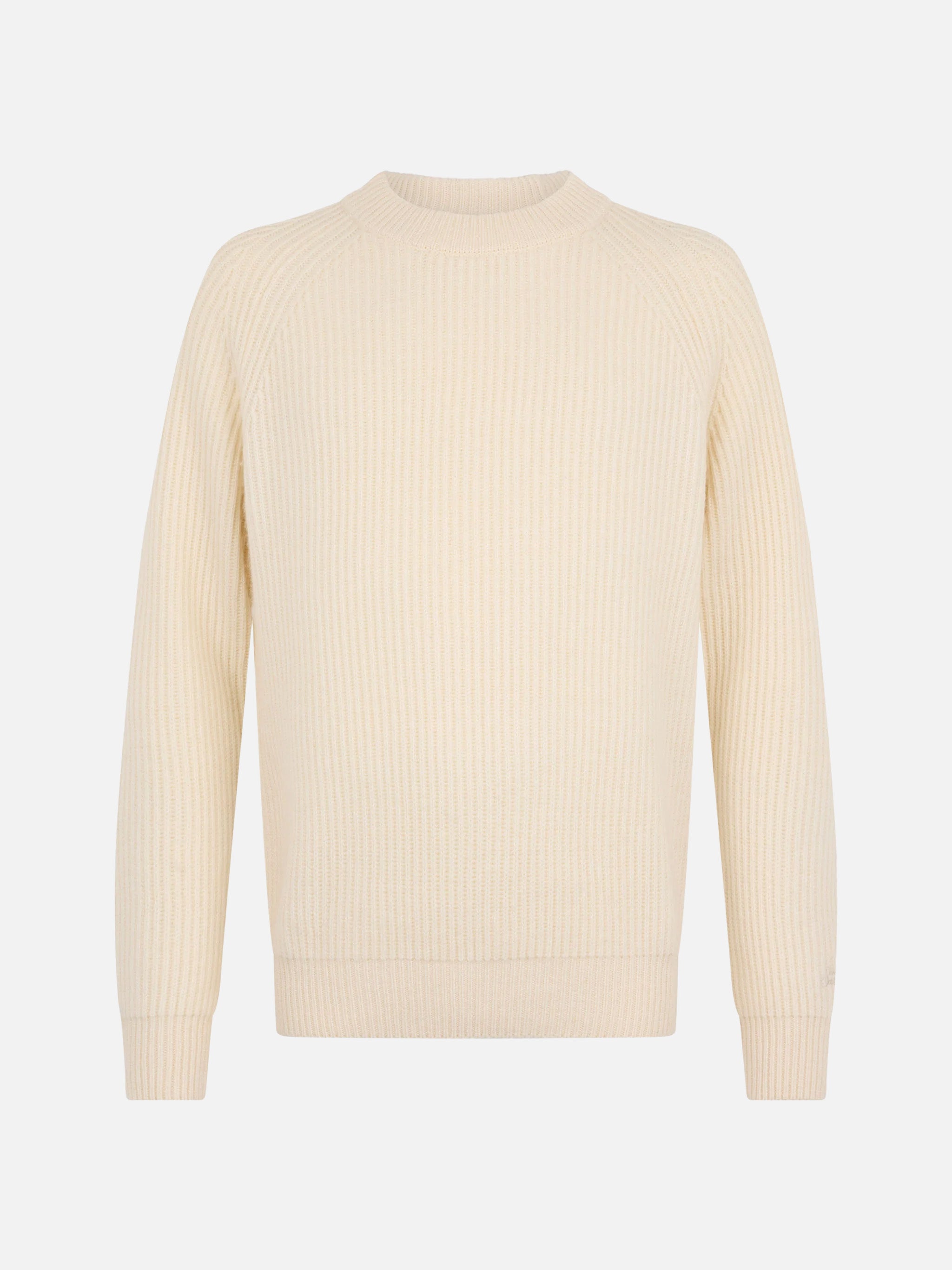 mc2-saint-barth-marine-maglione-bianco-a-coste-in-misto-cashmere image 4