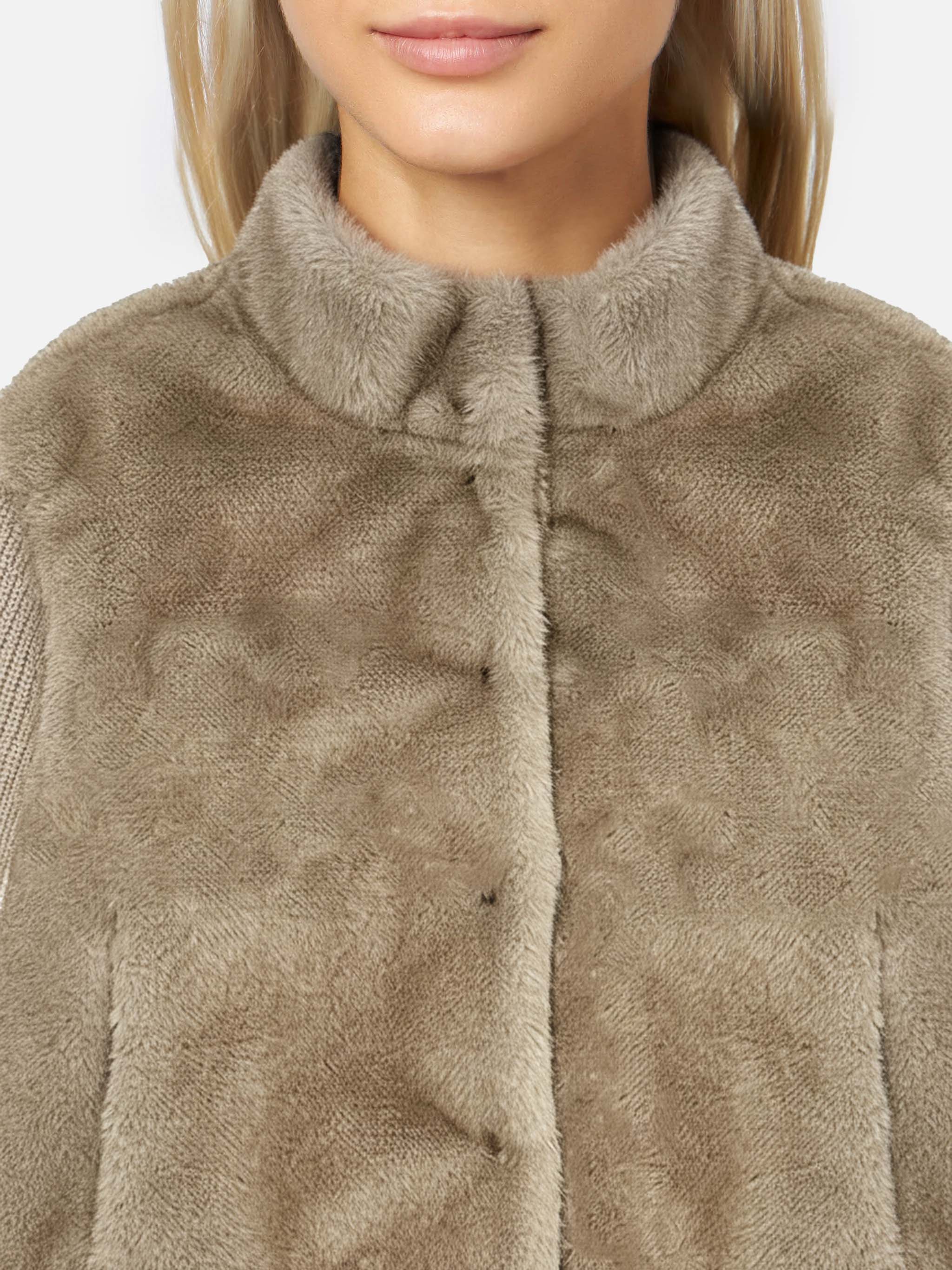 mc2-saint-barth-gilet-mael-in-faux-fur-con-maniche-in-maglia-donna-vestibilit-ov image 2
