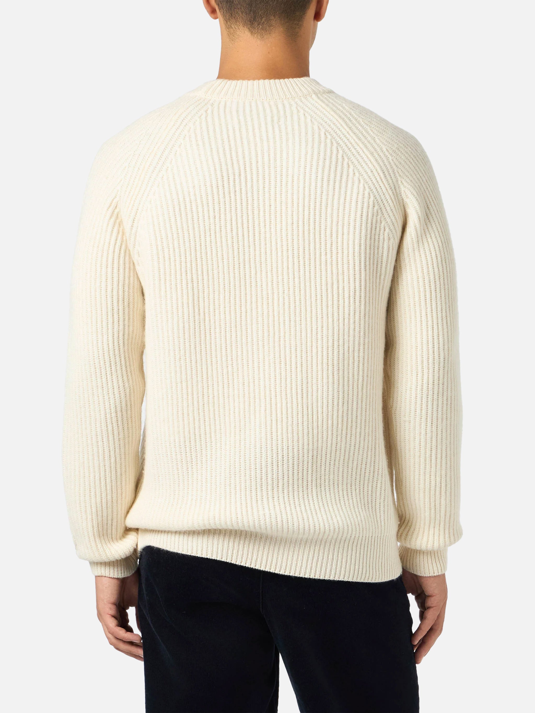 mc2-saint-barth-marine-maglione-bianco-a-coste-in-misto-cashmere image 3