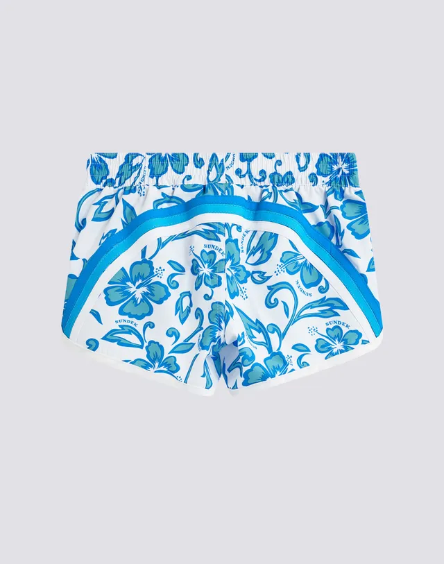 sundek-margate-g536bdrt323-pantaloncino-mare-corto-bambina-stampa-hibiscus-repre image 1