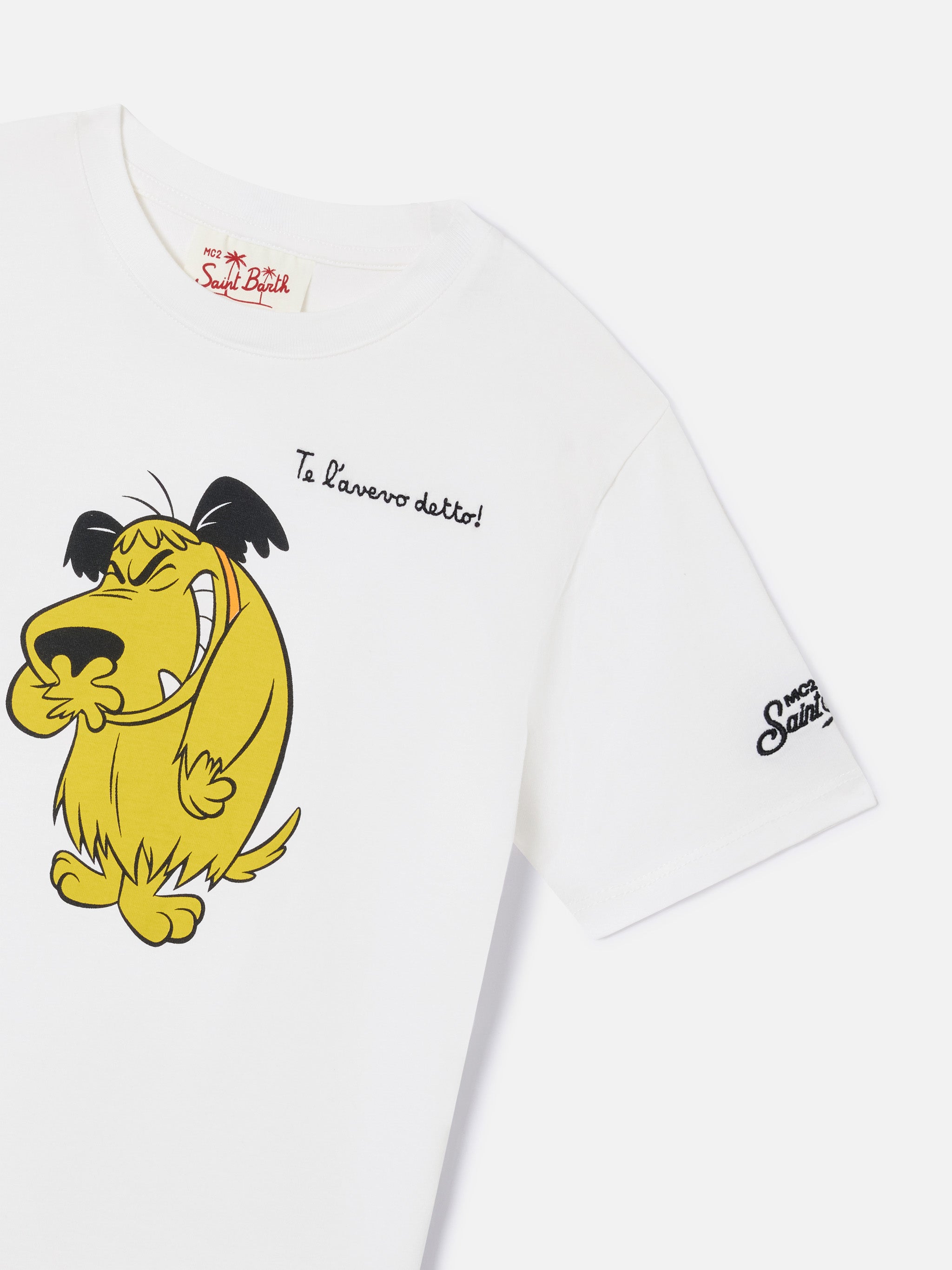 mc2-saint-barth-denver-jr-t-shirt-bambino-bianca-te-l-avevo-detto-muttley image 2