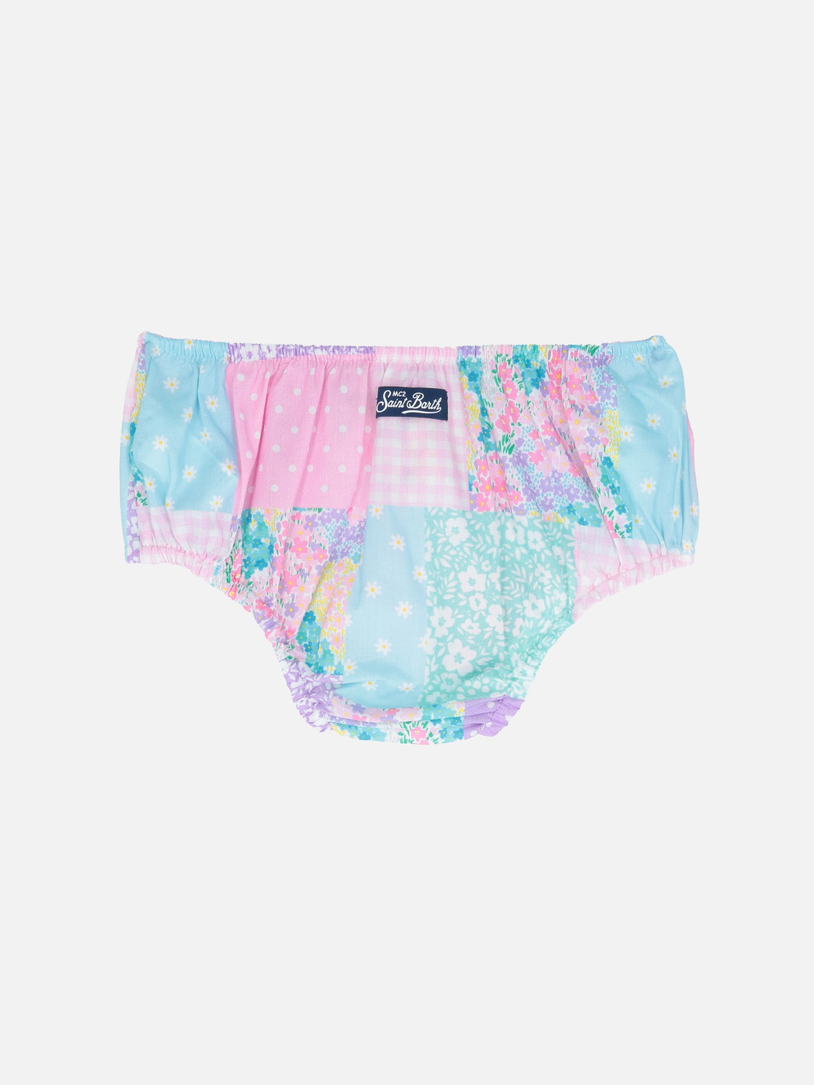 bloomer-neonata-mc2-saint-barth-pimmy-con-stampa-a-quadretti-multicolore image 2