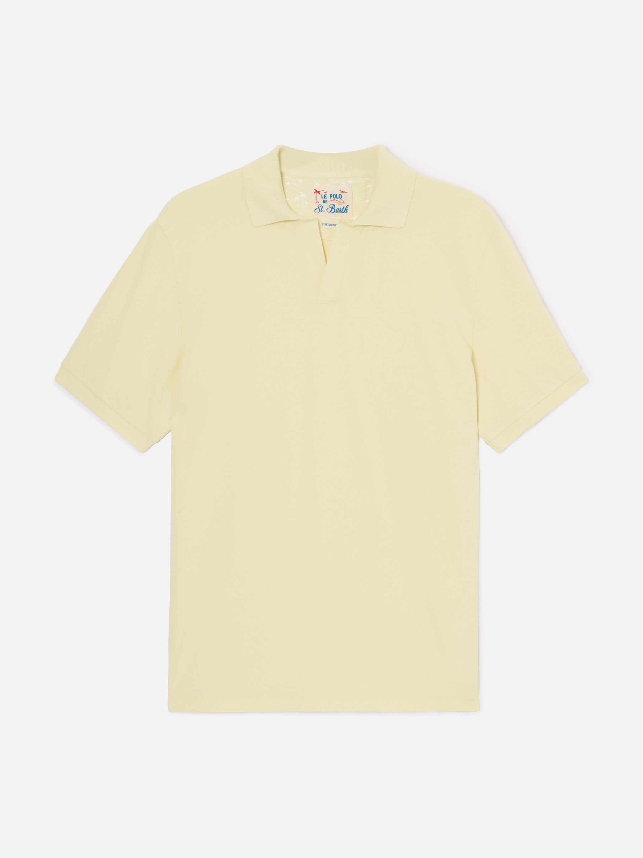 mc2-saint-barth-charles-polo-uomo-in-piquet-di-cotone-giallo-burro image 5