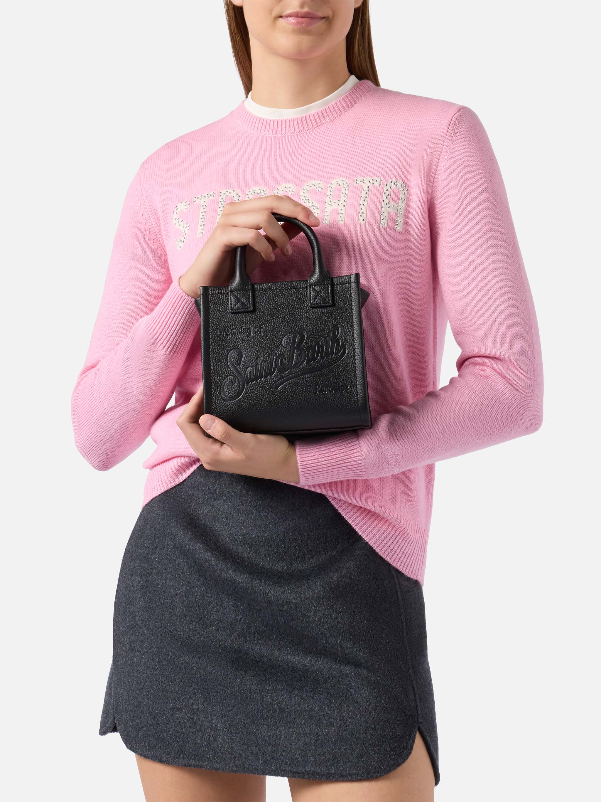 mc2-saint-barth-borsa-vanity-bag-mini-in-pelle-martellata-nera image 2