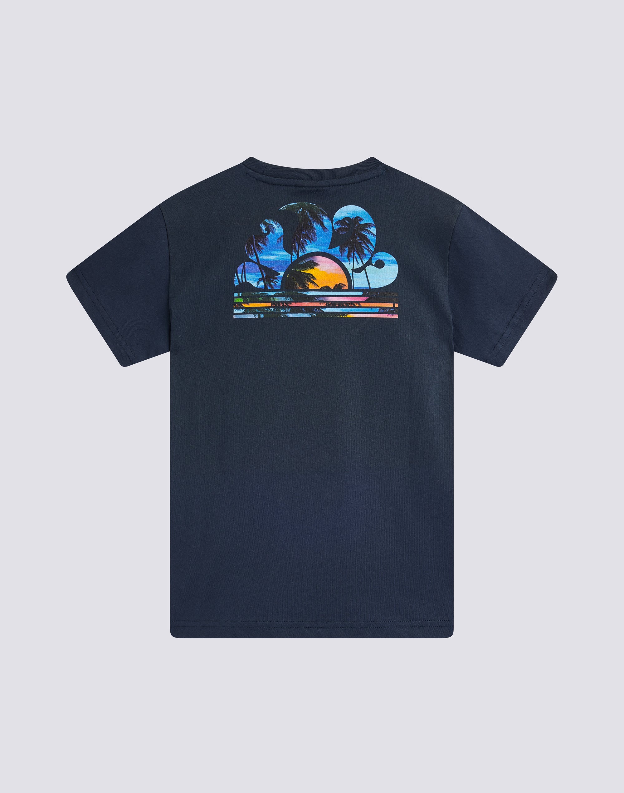 sundek-t-shirt-bambino-manica-corta-con-stampa-big-palm-e-logo image 1