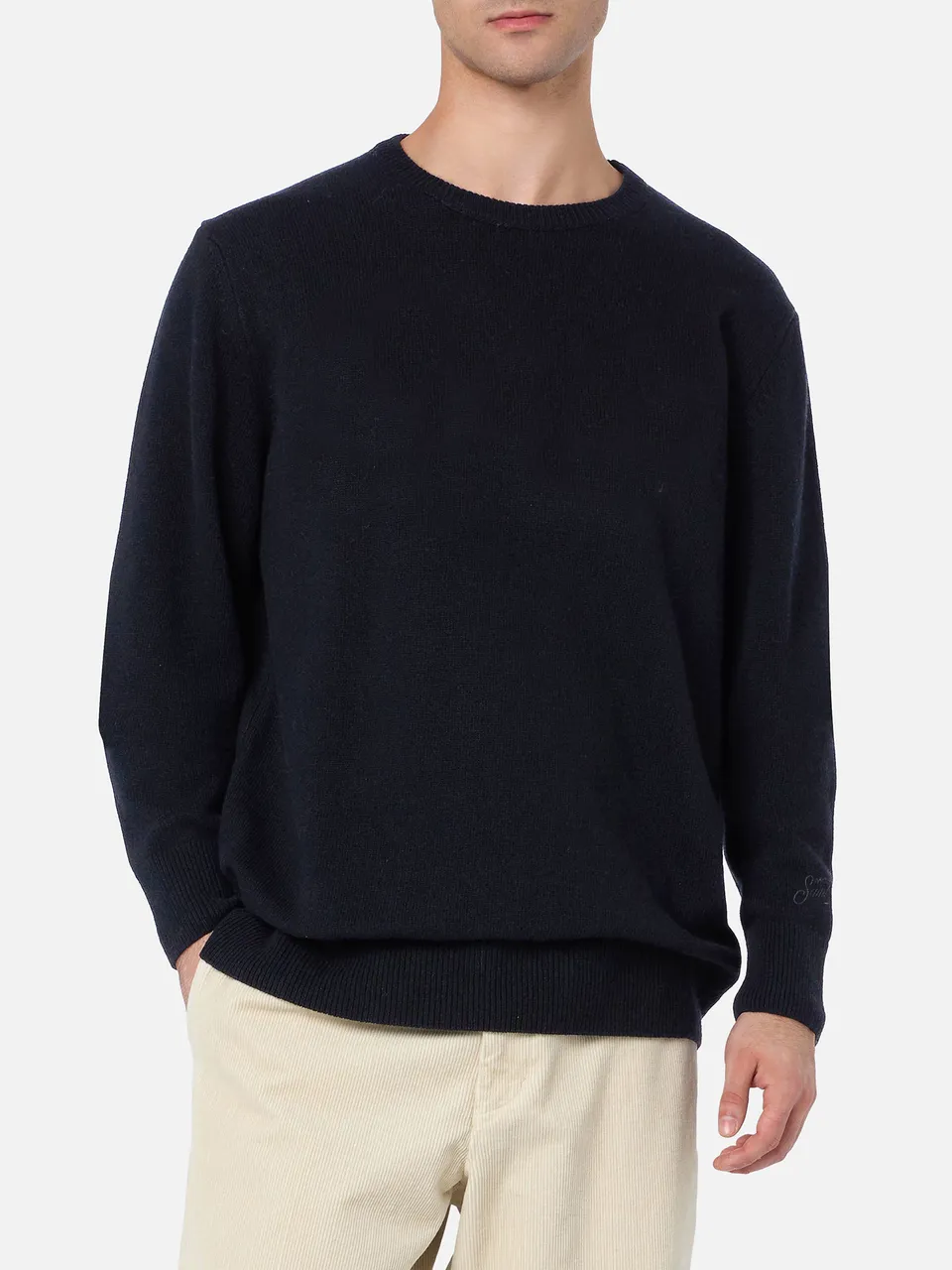 mc2-saint-barth-maglione-regent-100-cashmere-nero-uomo image 1