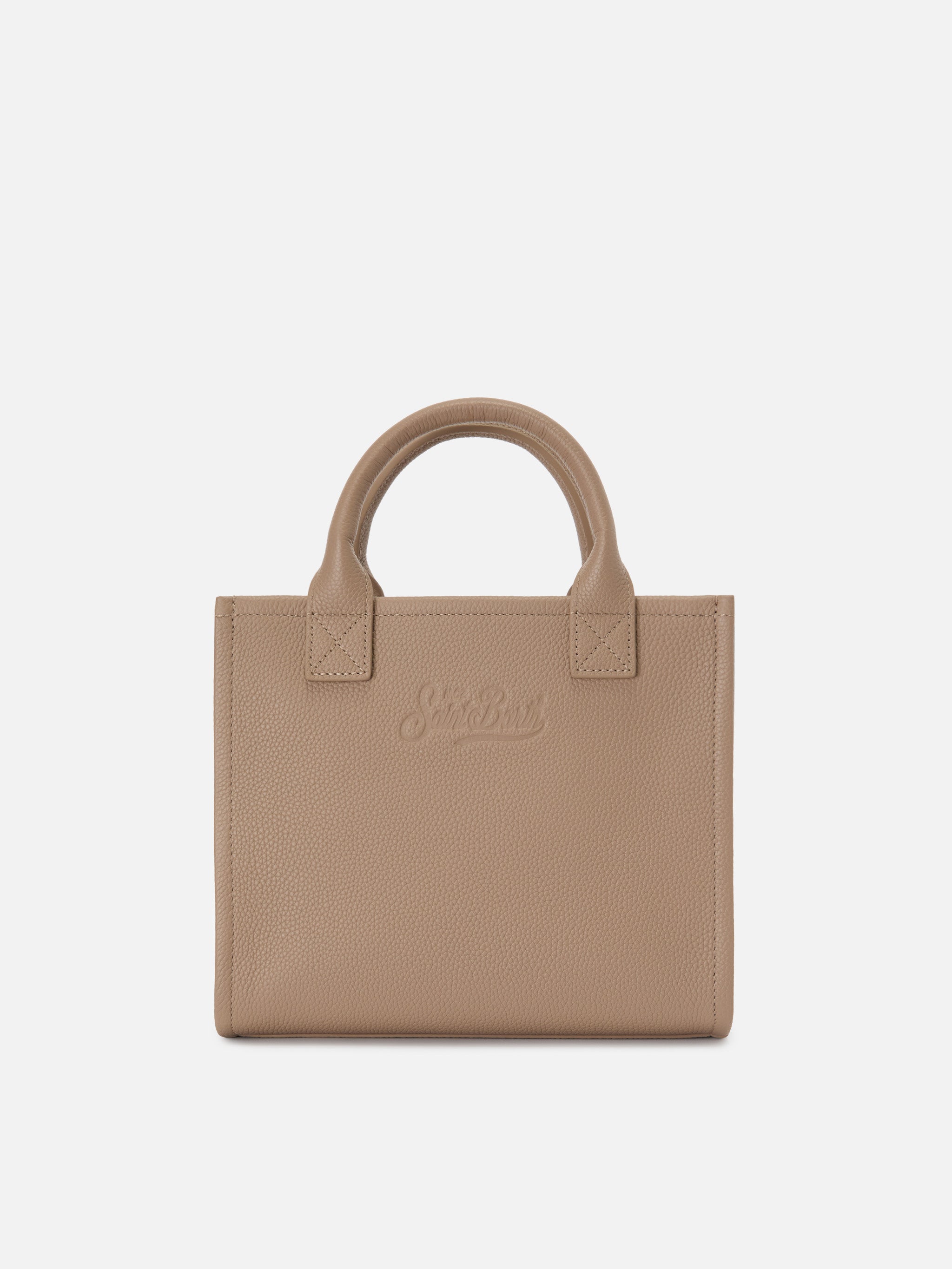 mc2-saint-barth-borsa-vanity-medium-pelle-martellata-beige image 3