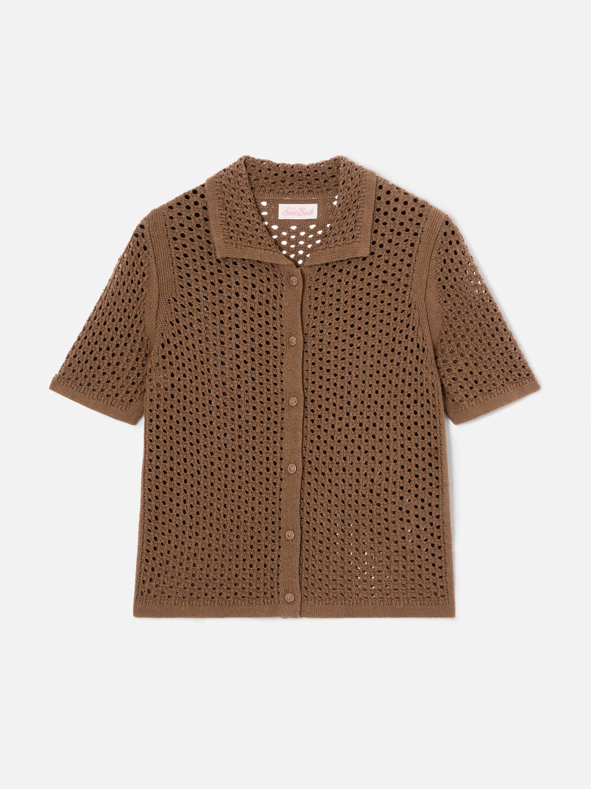 mc2-saint-barth-cardigan-elowen-in-crochet-marrone image 5