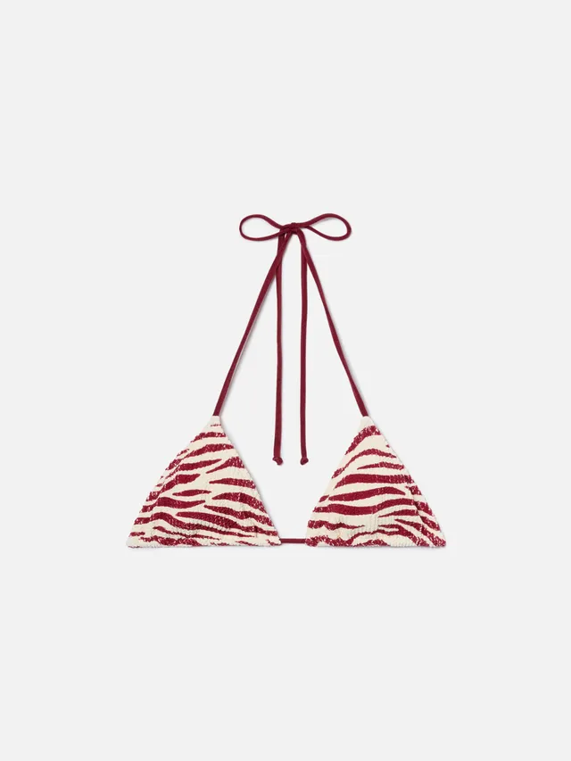 mc2-saint-barth-top-bikini-leah-triangolo-in-tessuto-crinkle-zebrato-da-donna image 1