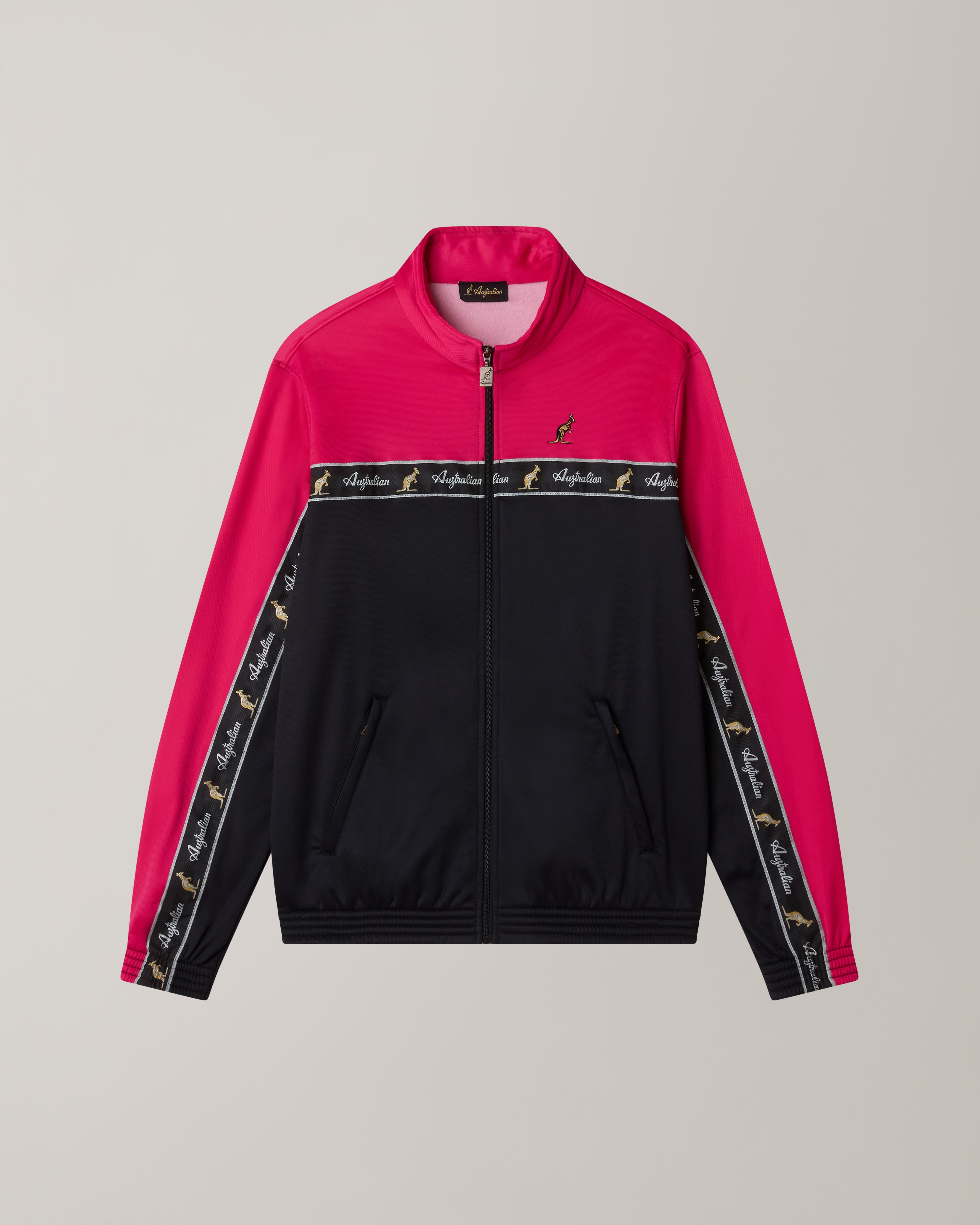 australian-duo-track-jacket-giacca-in-acetato-fuxia-con-banda image 1