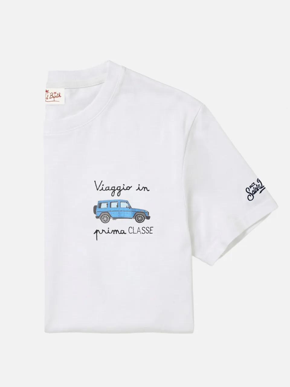 mc2-saint-barth-portofino-t-shirt-bianca-uomo-cotone-ricamo-viaggio-in-prima-cla image 1