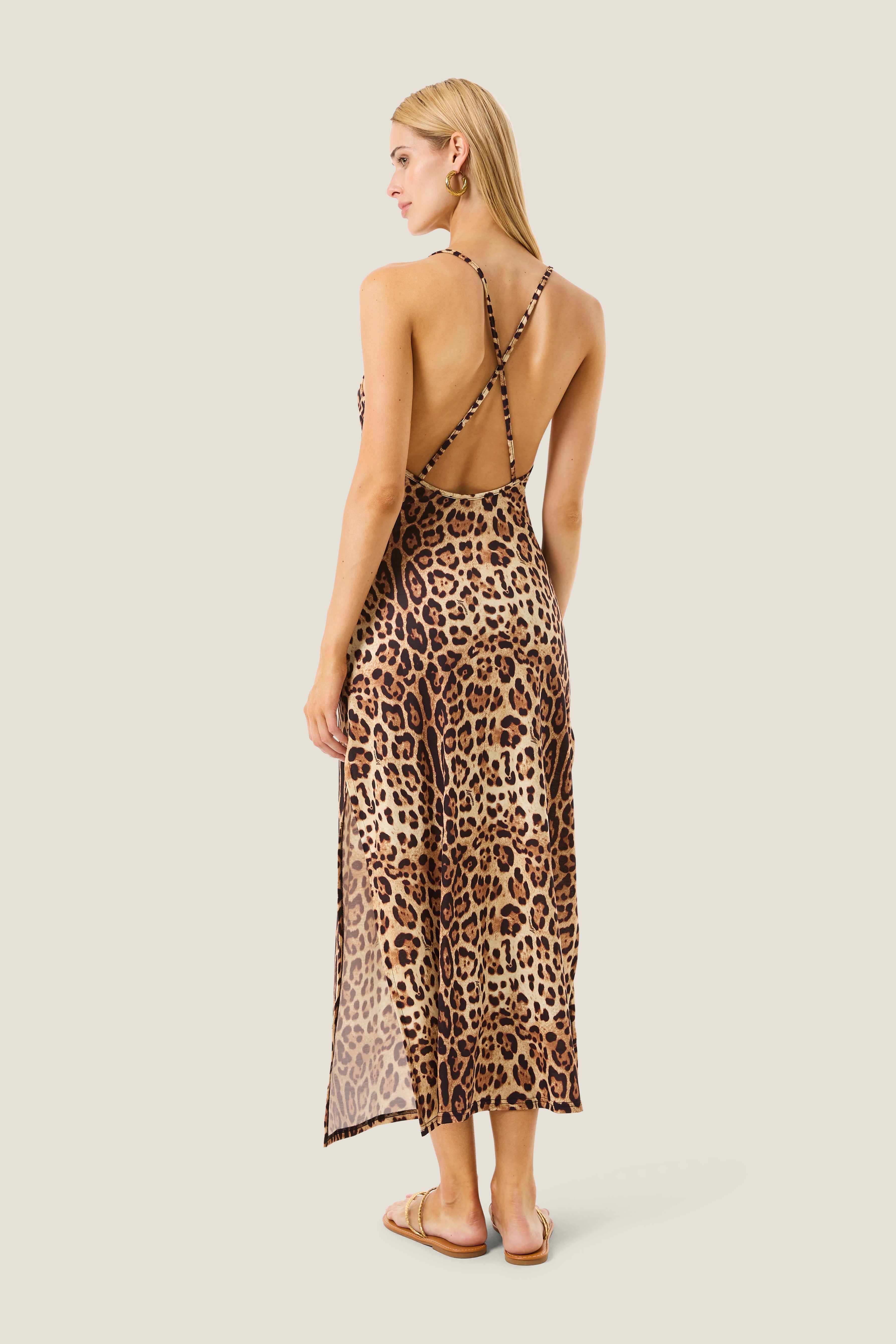 4giveness-abito-lungo-leopard-basic-donna image 2