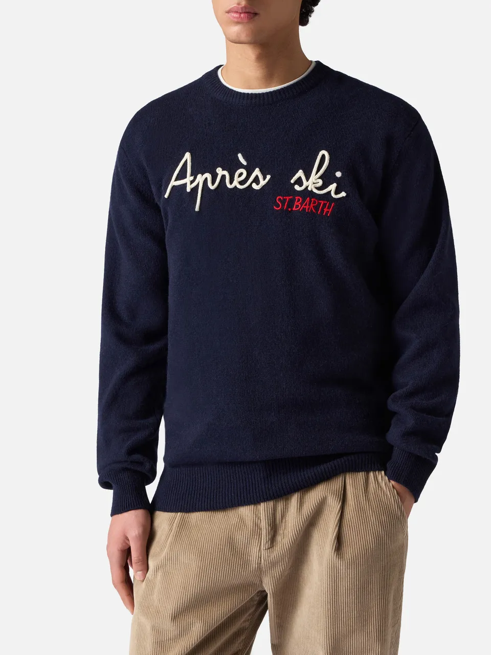 mc2-saint-barth-heron-maglione-girocollo-uomo-blu-navy-con-ricamo-apr-s-ski image 1