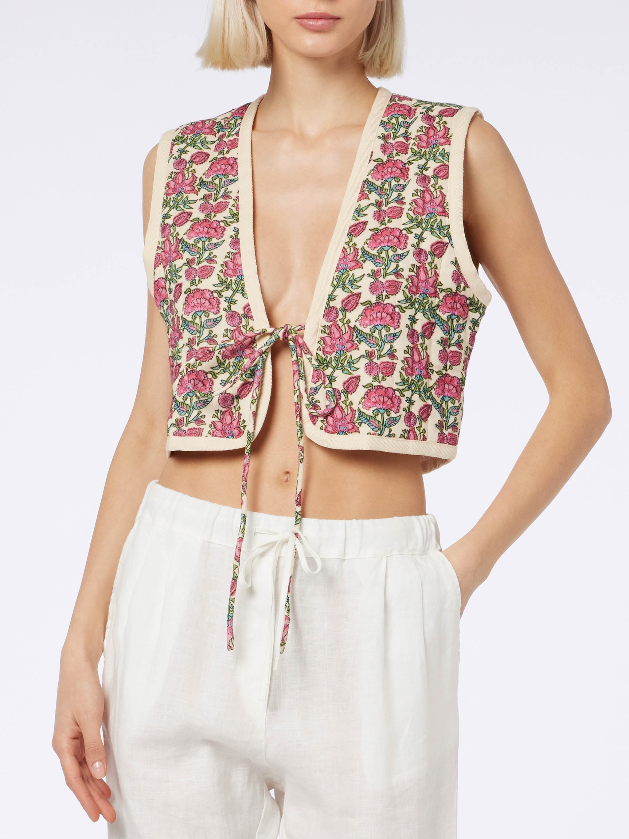 mc2-saint-barth-gilet-shilo-imbottito-double-face-con-stampa-floreale image 3