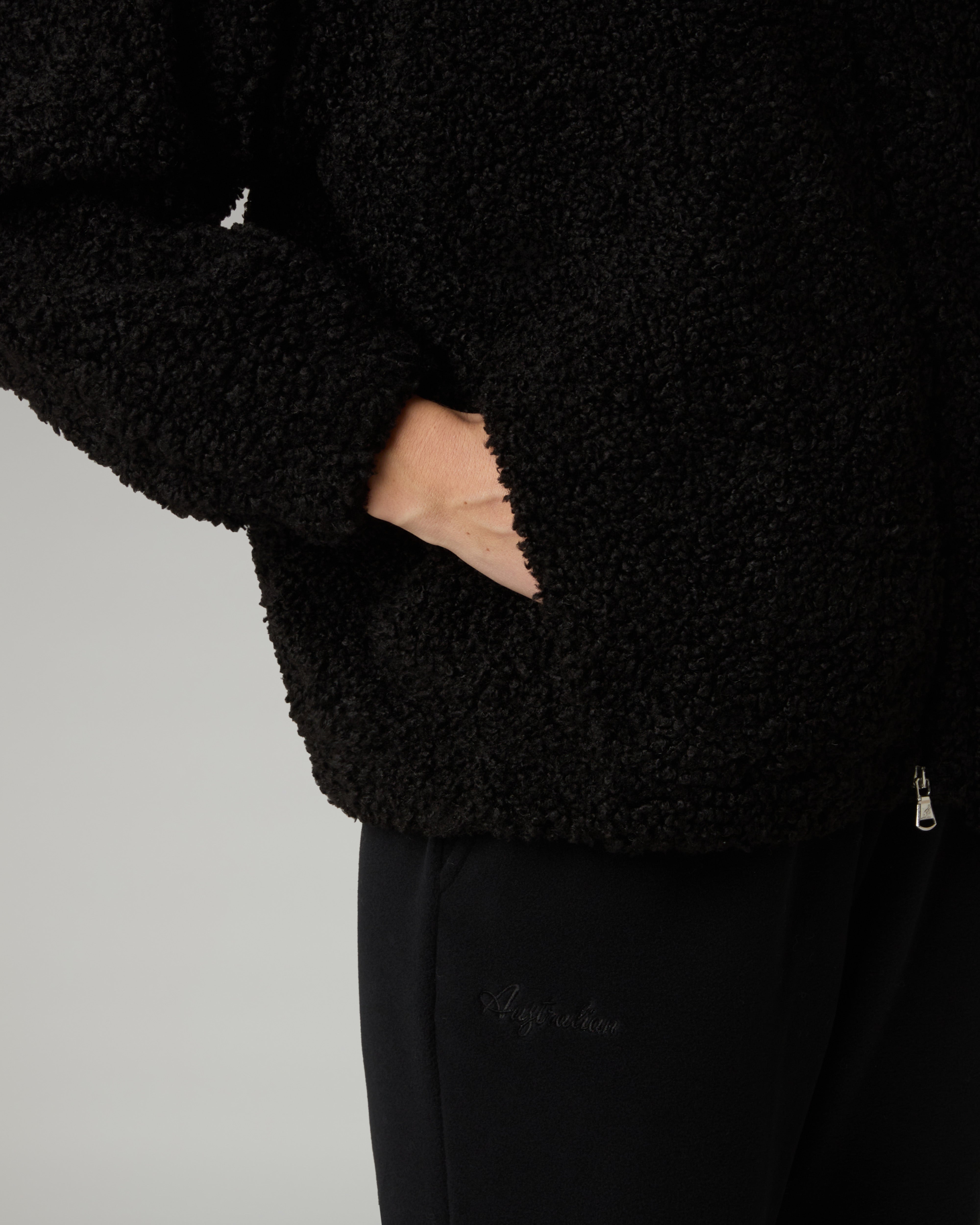 australian-teddy-tracksuit-tuta-uomo-nera-teddy-microfeel-made-in-italy image 5