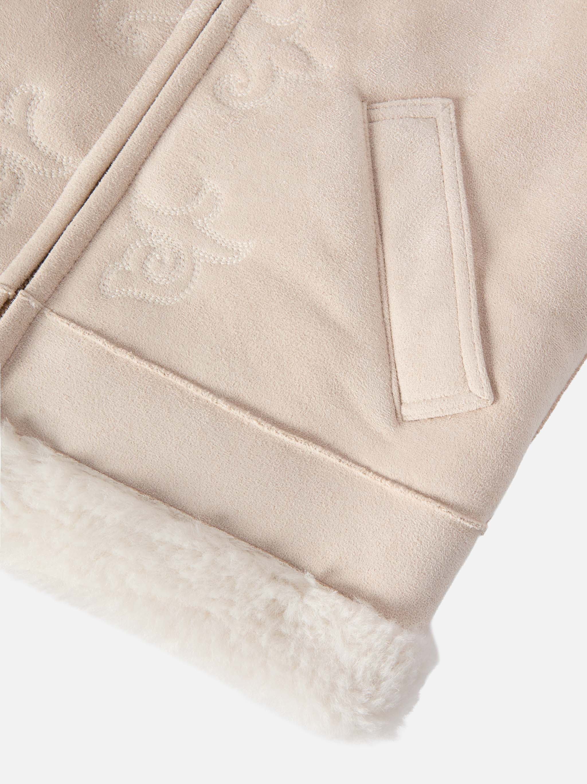 mc2-saint-barth-gilet-hesketh-jr-in-eco-montone-beige-con-ricamo-texano-bambina image 4