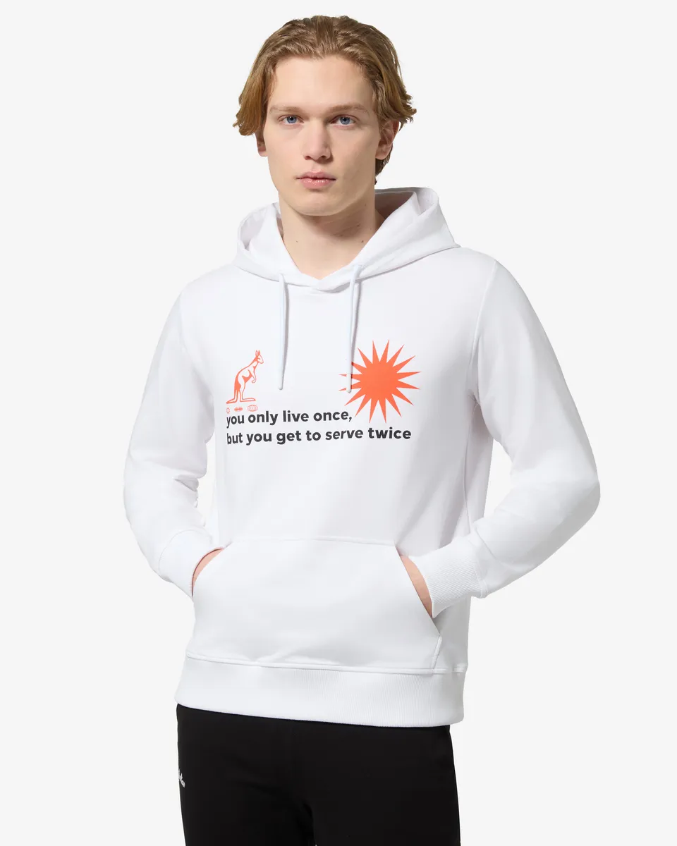 australian-collage-hoodie-felpa-con-cappuccio-e-tasca-a-marsupio-made-in-italy image 1