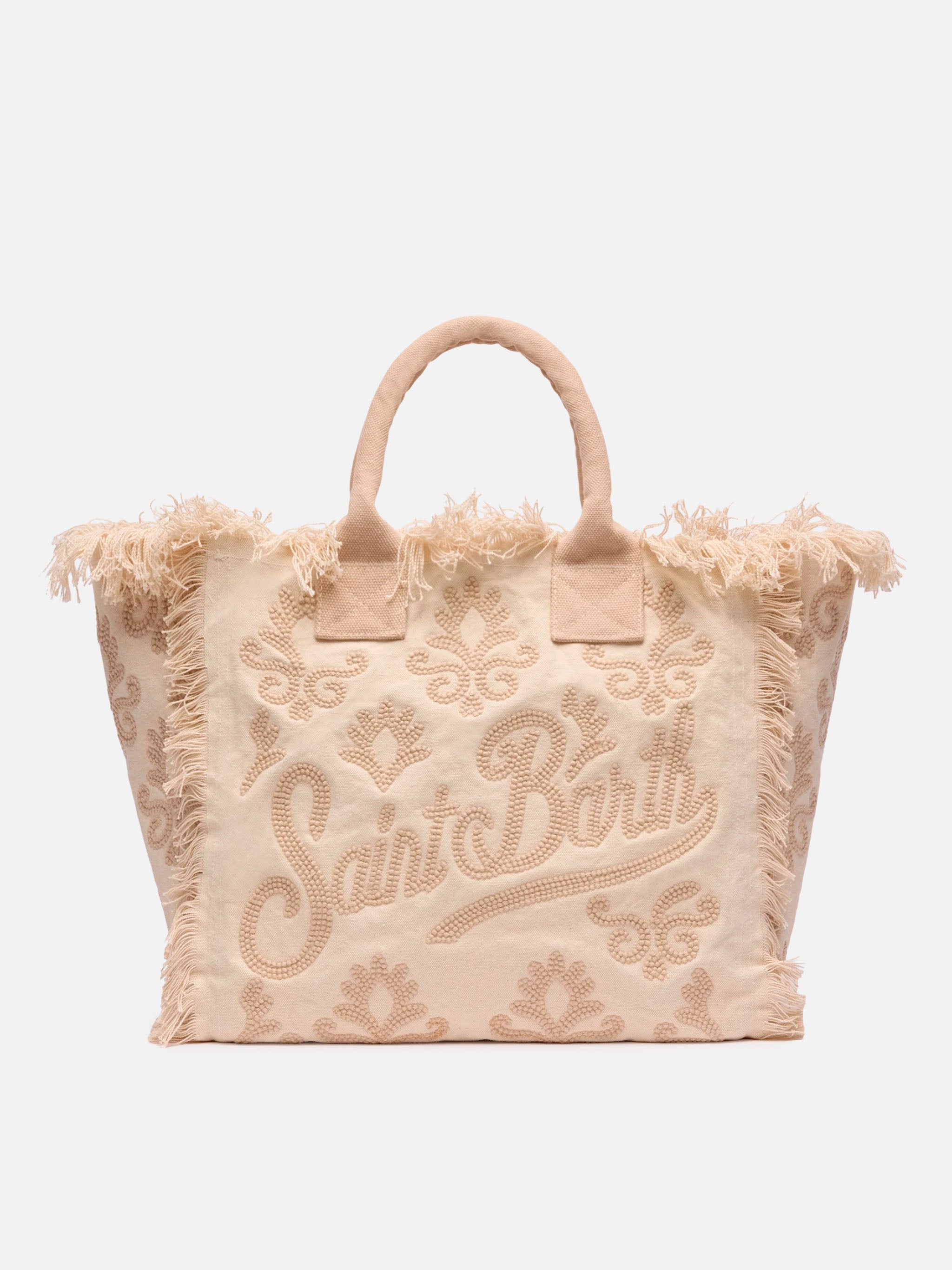 mc2-saint-barth-borsa-vanity-regular-in-canvas-con-ricamo-lily-tufting-beige image 1
